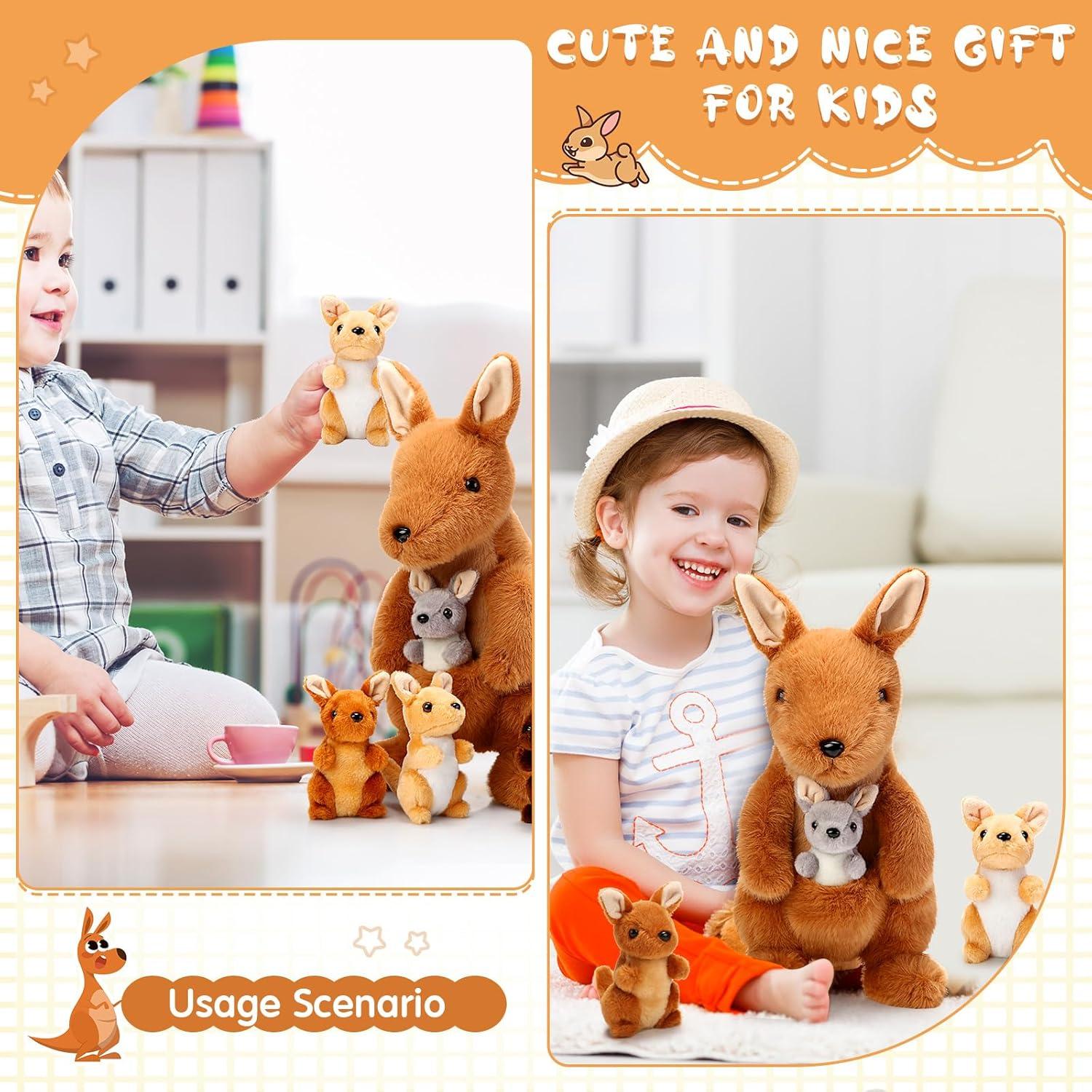 Set de 5 Animales de Peluche Canguro Arrowbash 30 cm