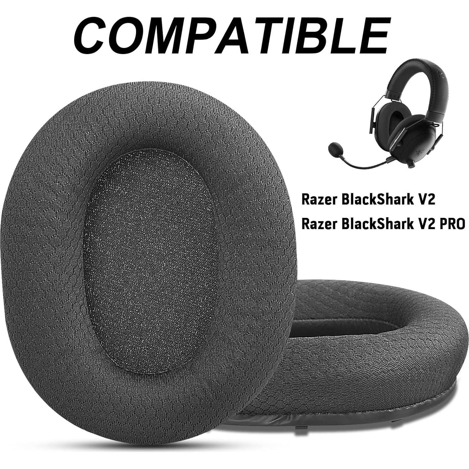 Cojines de Oído GVOEARS para Razer BlackShark V2/V2 Pro - Malla Transpirable