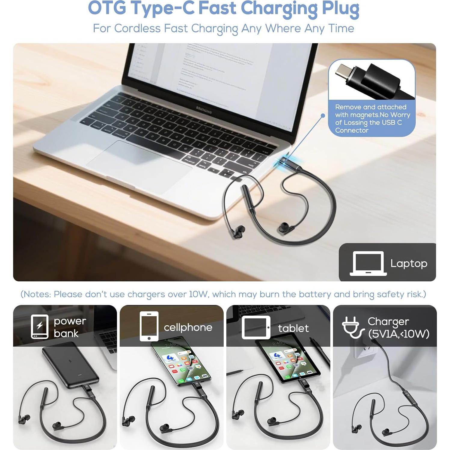 Auriculares Inalámbricos Hmusic A3 Bluetooth 5.4 35H Negro