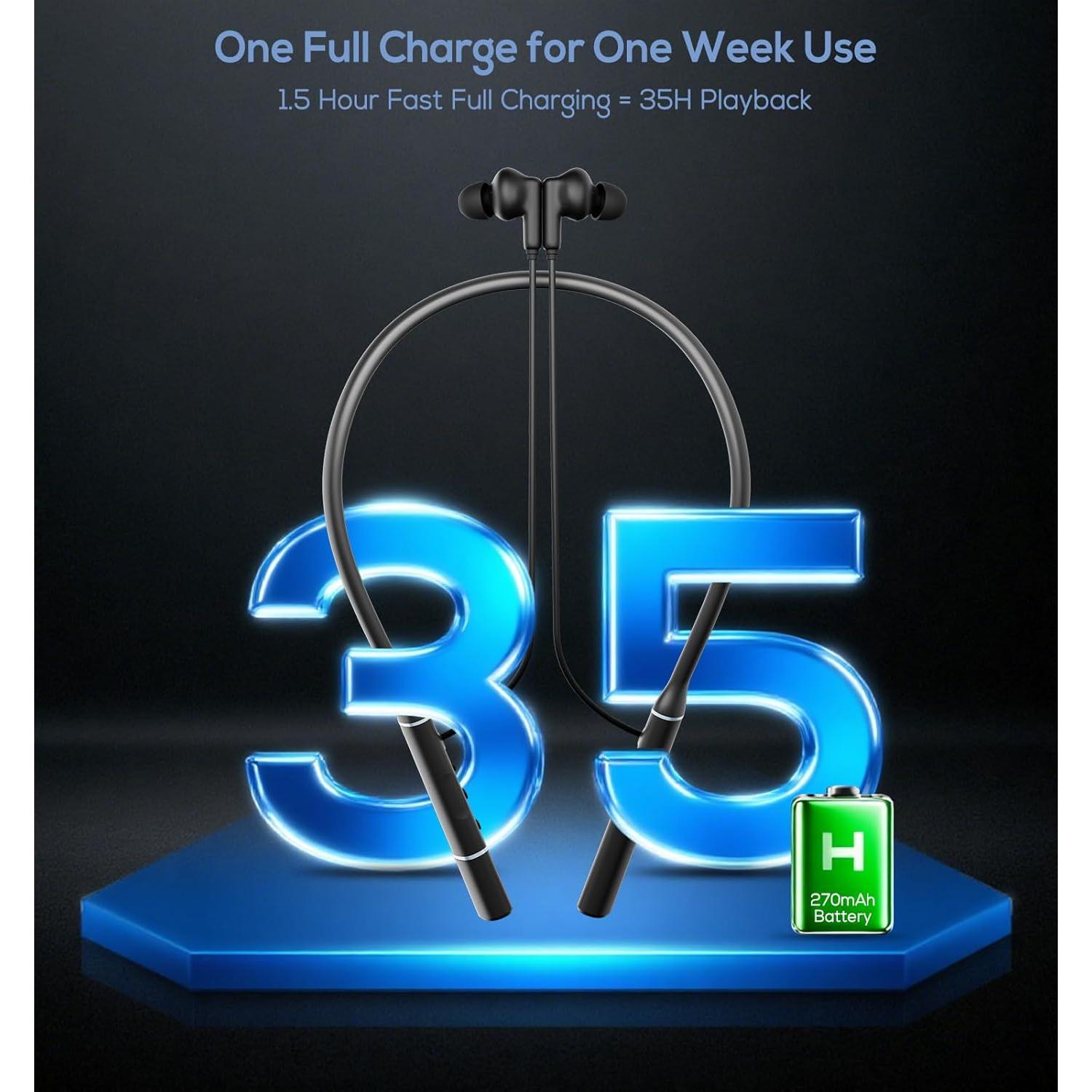 Auriculares Inalámbricos Hmusic A3 Bluetooth 5.4 35H Negro