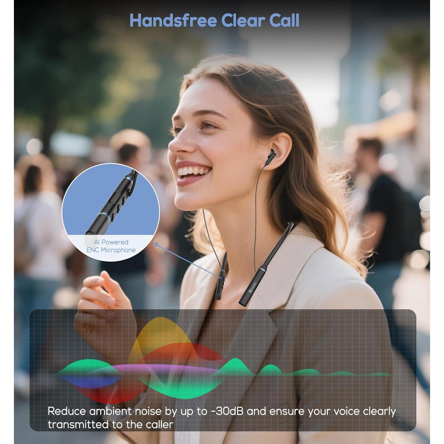 Auriculares Inalámbricos Hmusic A3 Bluetooth 5.4 35H Negro