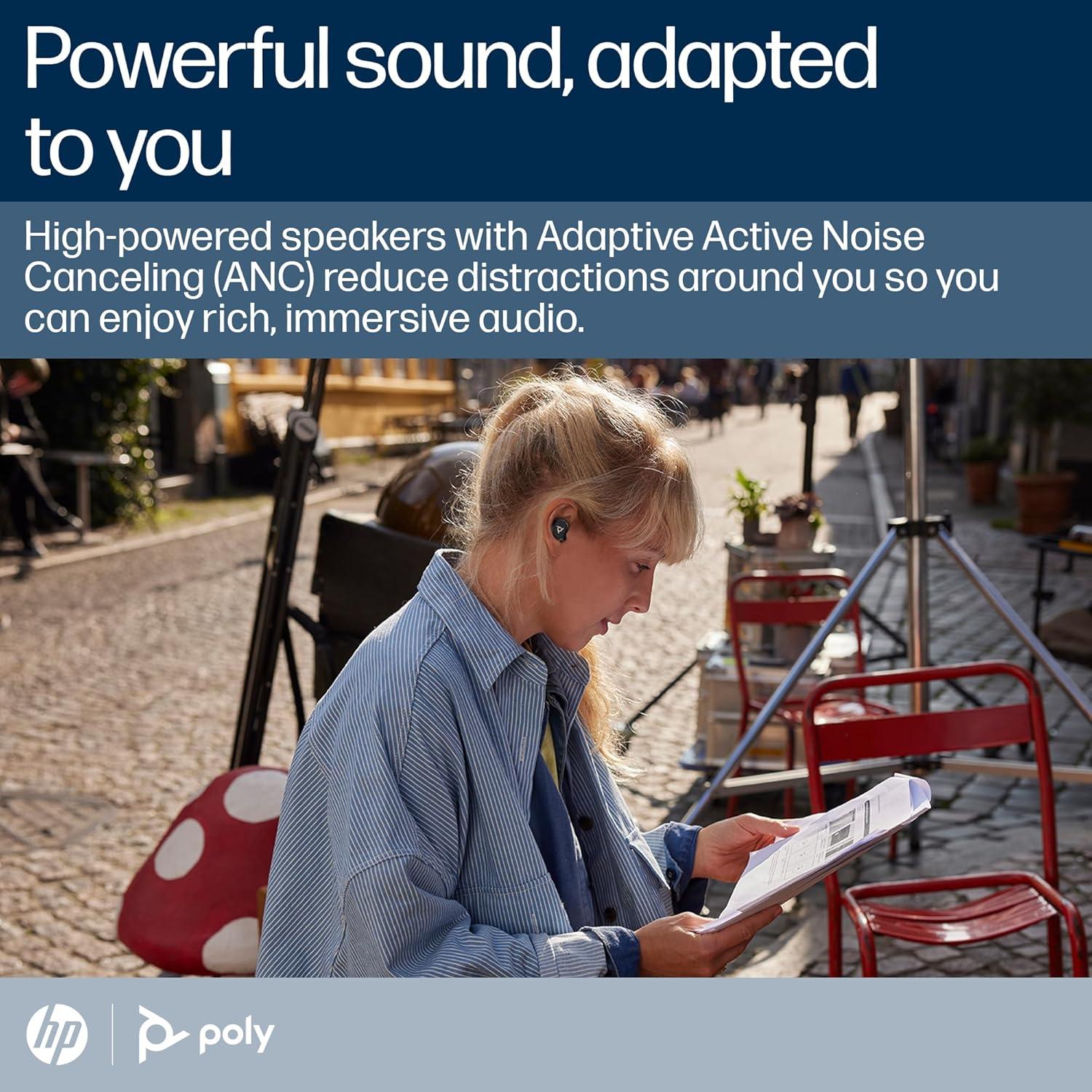 Auriculares Inalámbricos Poly Voyager Free 20 - Negro - ANC, 8h Batería