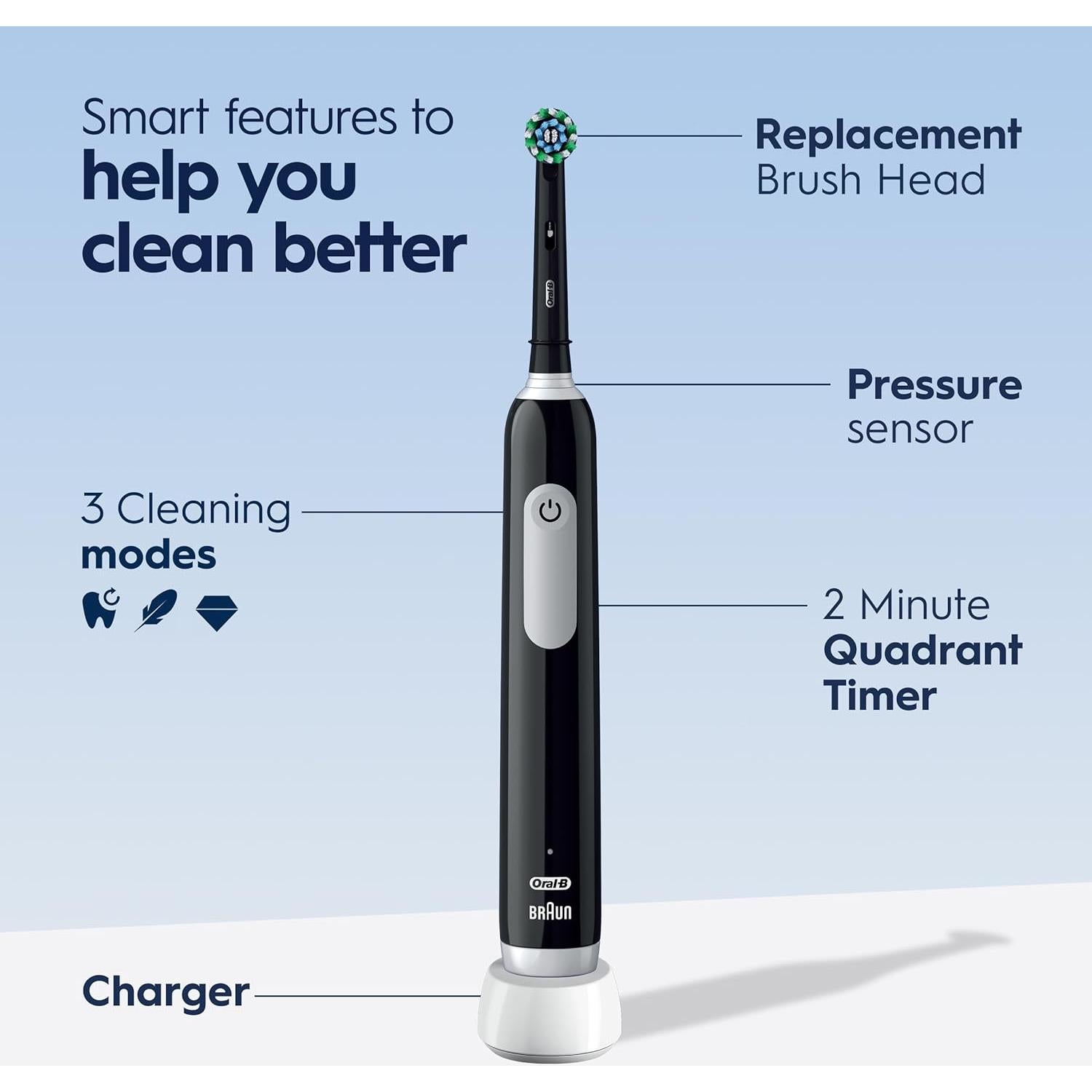 Cepillo de dientes eléctrico Oral-B Pro Limited recargable negro