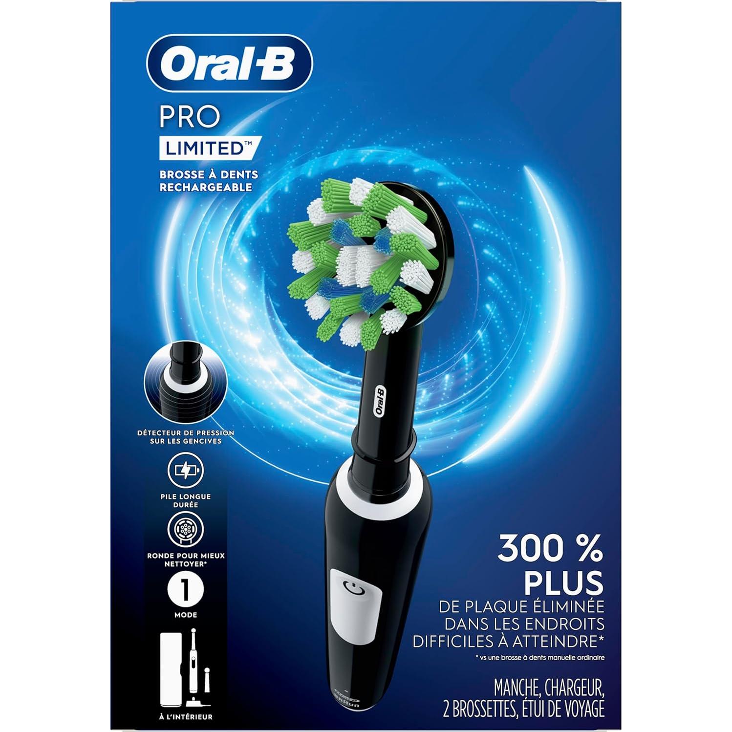 Cepillo de dientes eléctrico Oral-B Pro Limited recargable negro