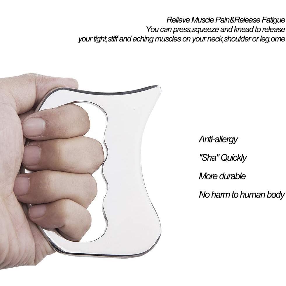 Herramienta Gua Sha Acero Inoxidable FeelFree Sport 12.7cm