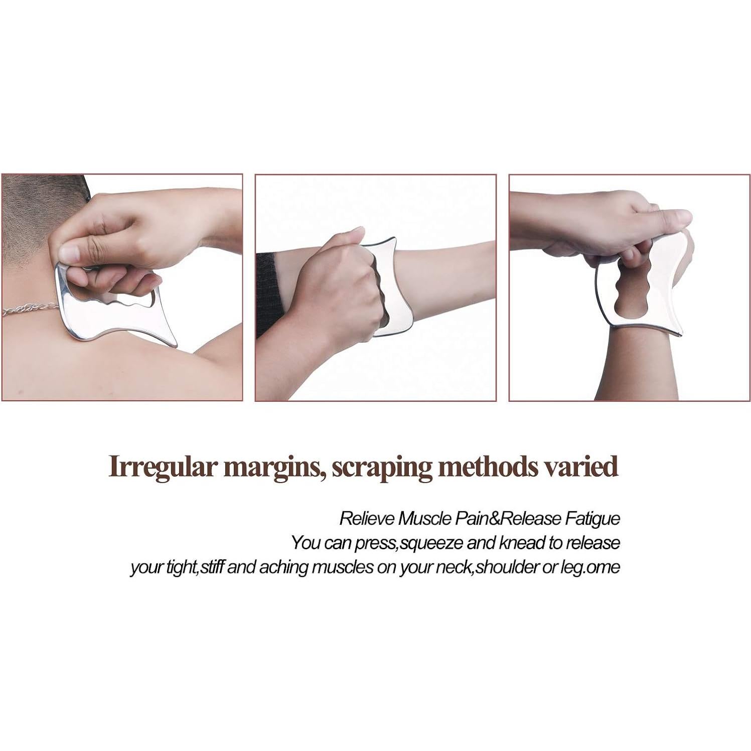 Herramienta Gua Sha Acero Inoxidable FeelFree Sport 12.7cm