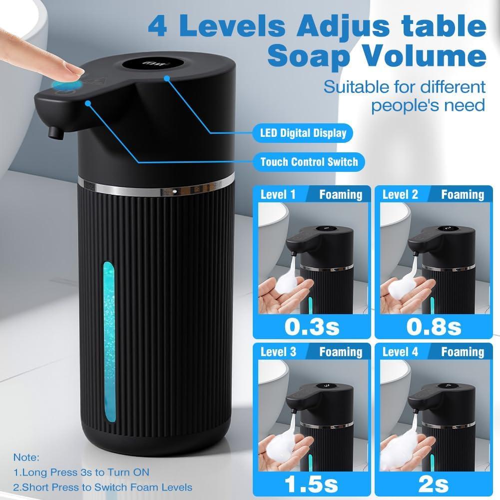 Dispensador de Jabón Automático ULTAC 420ml Sin Contacto Negro