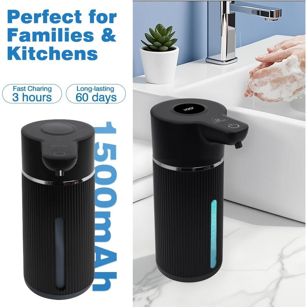 Dispensador de Jabón Automático ULTAC 420ml Sin Contacto Negro