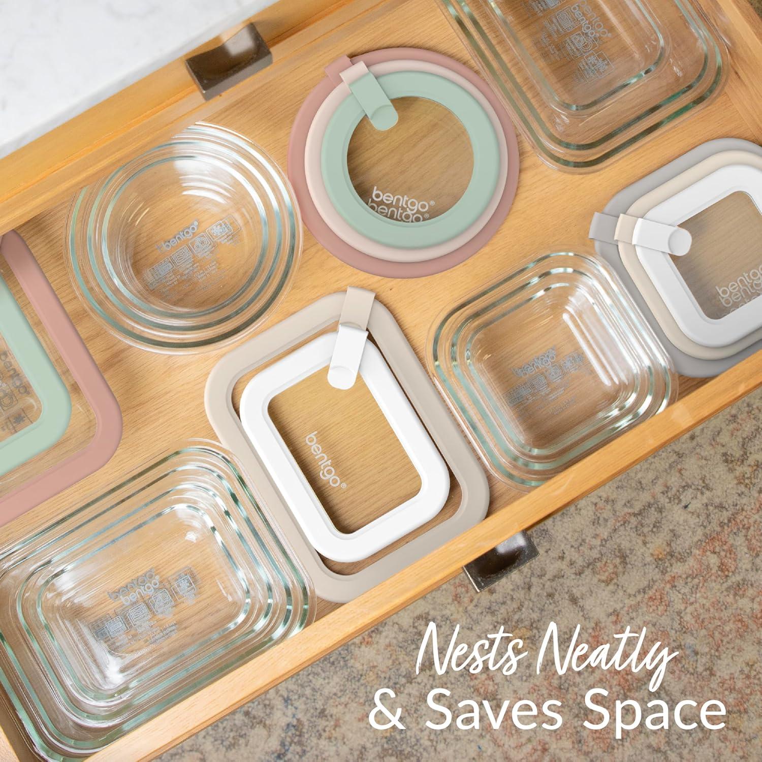 Set de 12 Contenedores de Vidrio Bentgo a Prueba de Fugas