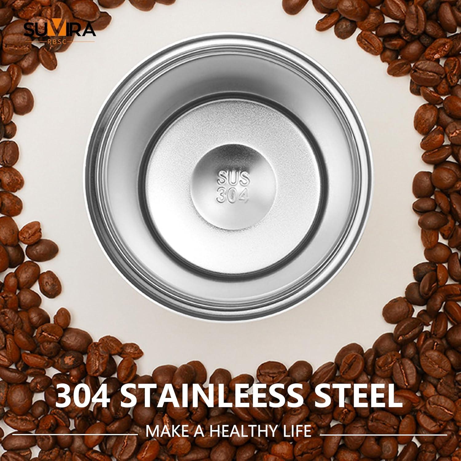 Taza de Café Inteligente SUVIRA 0.5L Acero Inoxidable Azul