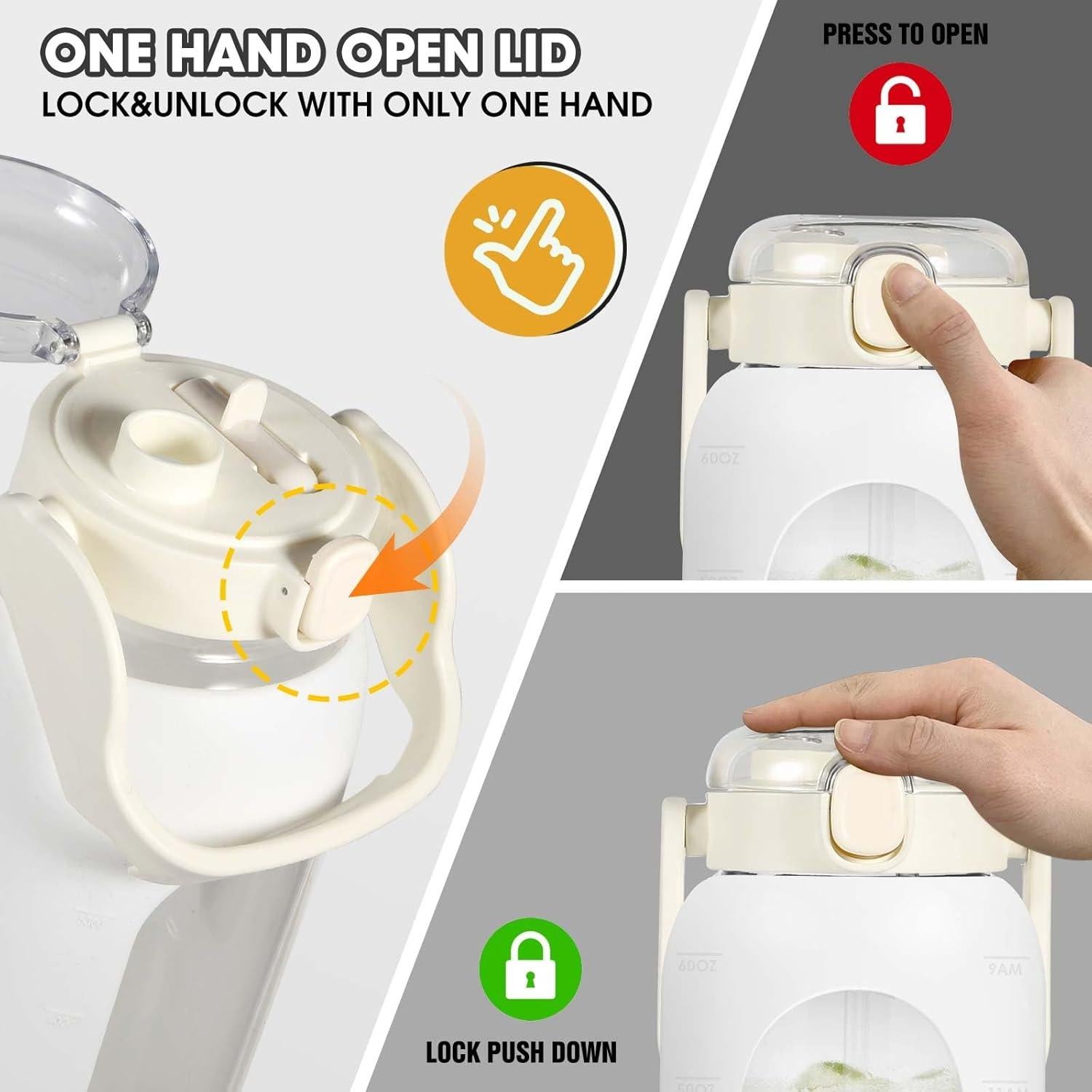 Botella de Agua de Vidrio OxyFlask 64 oz con Soporte para Teléfono