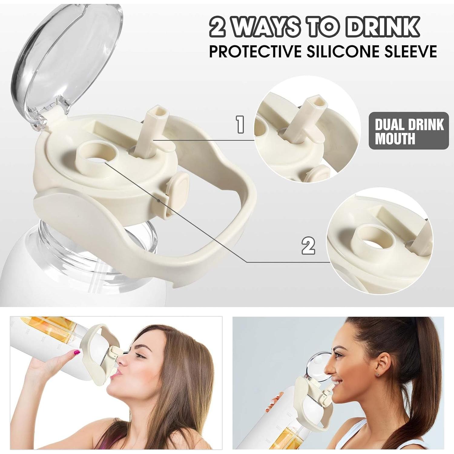 Botella de Agua de Vidrio OxyFlask 64 oz con Soporte para Teléfono