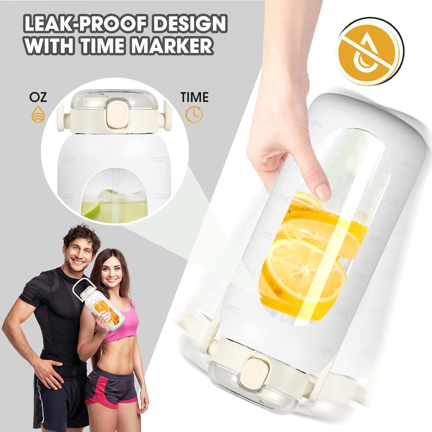 Botella de Agua de Vidrio OxyFlask 64 oz con Soporte para Teléfono