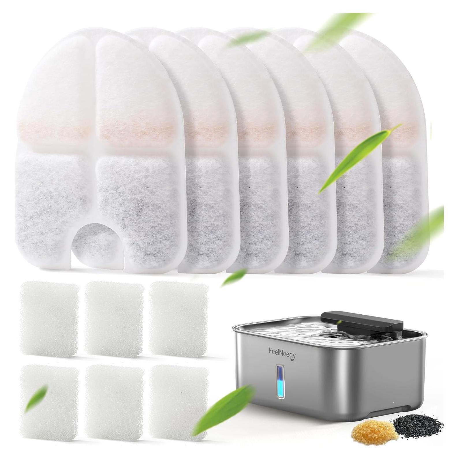 6 Filtros y 6 Esponjas de Reemplazo FEELNEEDY FN-W13