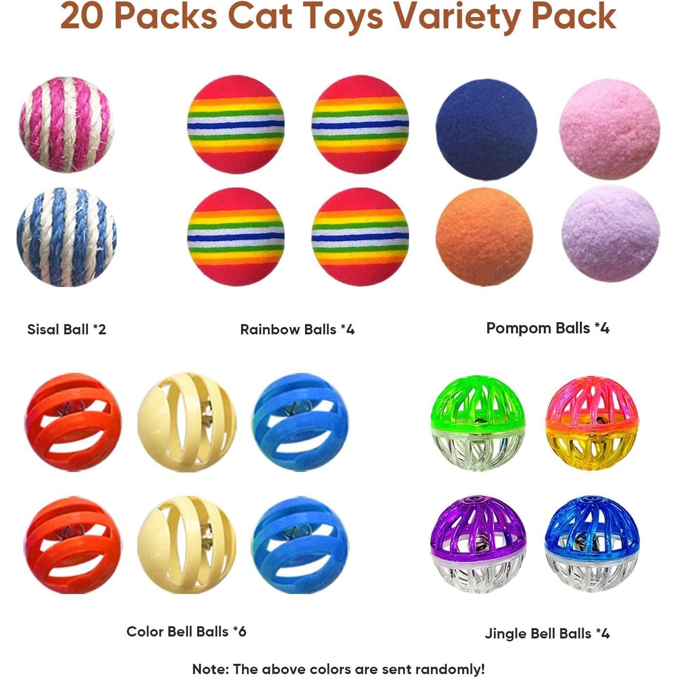 Set de Juguetes Interactivos para Gatos YULOYI 20 Piezas