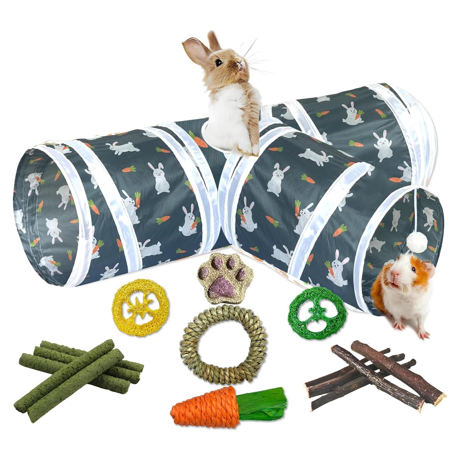 Túnel Plegable para Conejos LUCKITTY 83.82x50.8 cm Gris