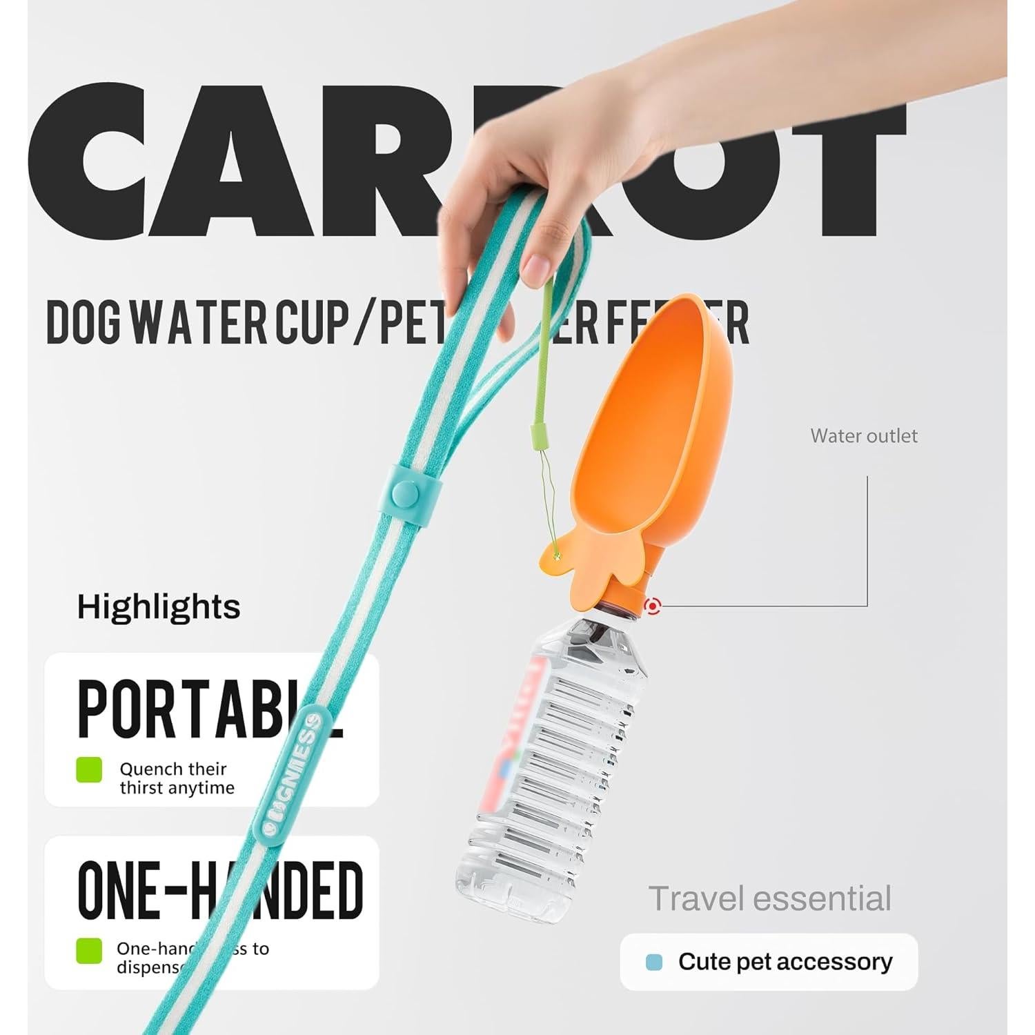 Dispensador de Agua Portátil para Perros Li & Zhao - Silicona Plegable