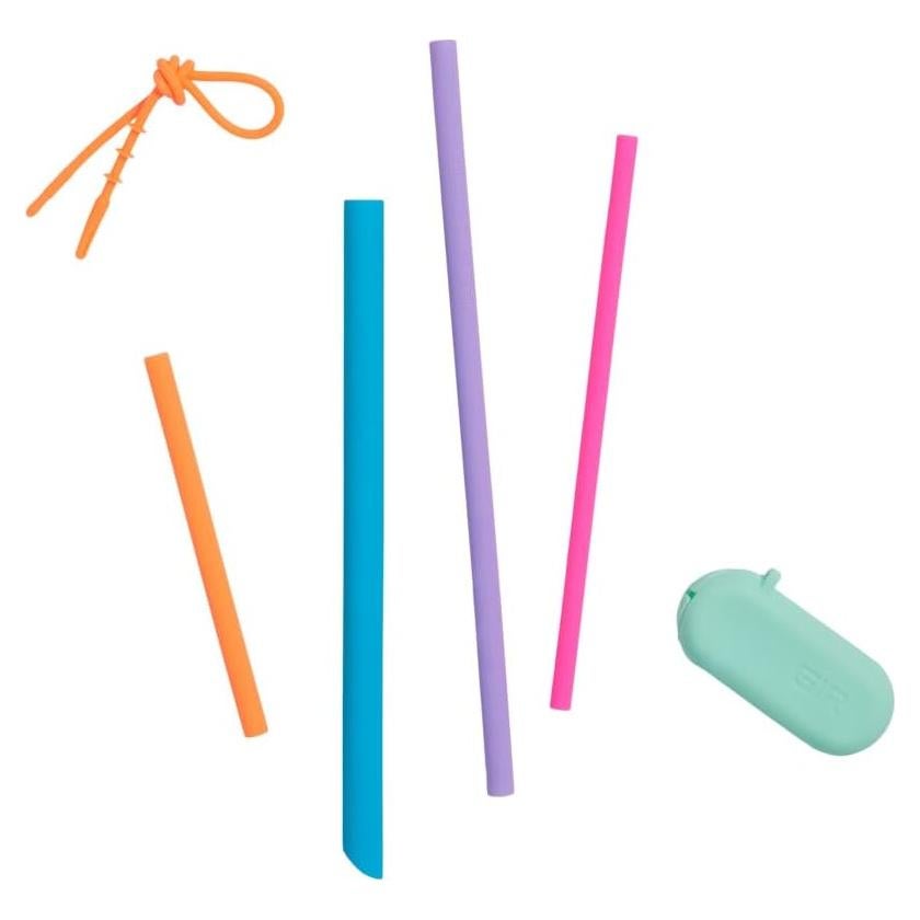 Popotes de Silicona Reutilizables GIR - Set de 4 Longitudes Maui