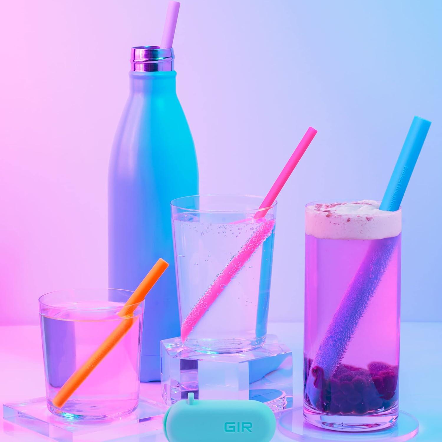 Popotes de Silicona Reutilizables GIR - Set de 4 Longitudes Maui