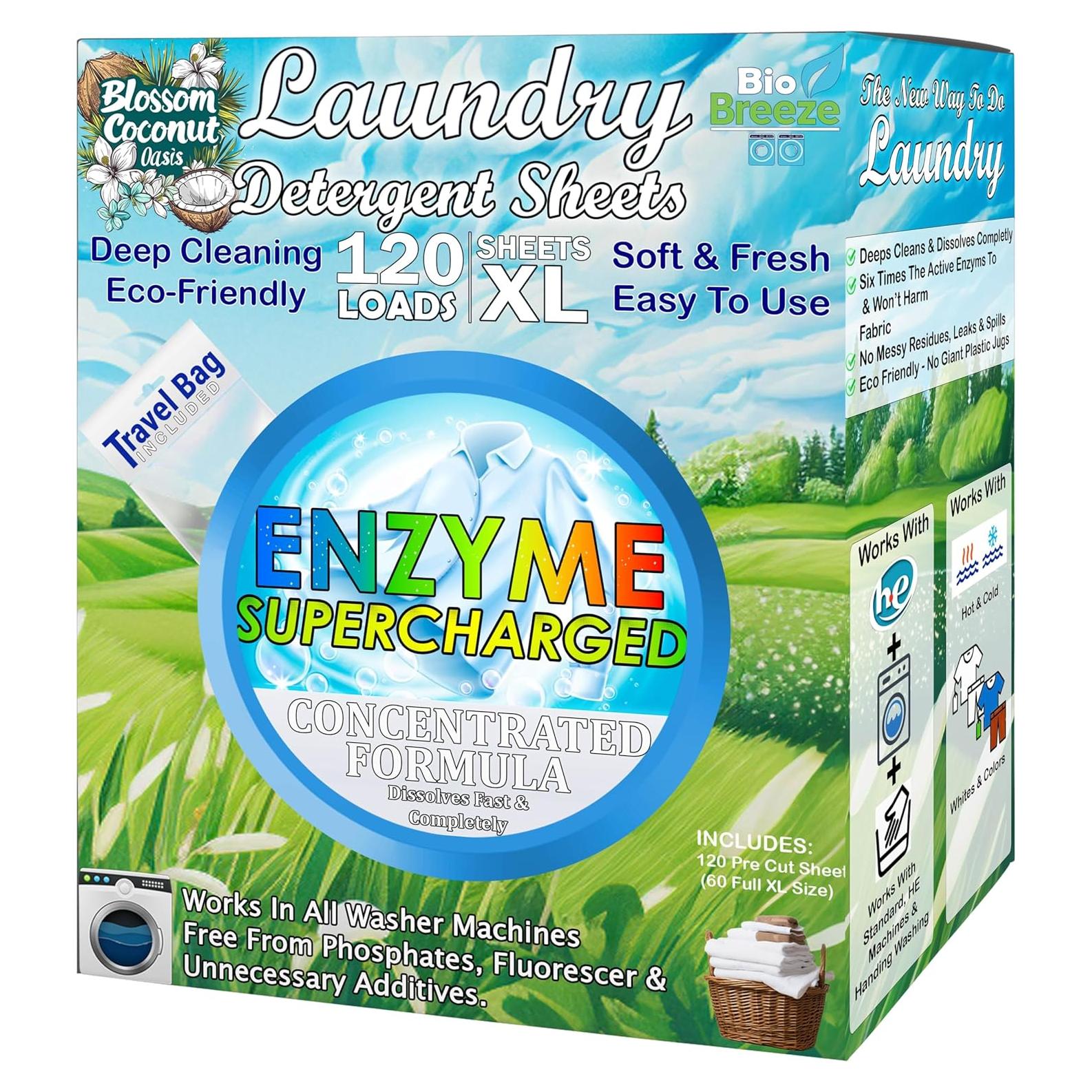 Hojas de Detergente Ecológico 120 Unidades 5 STAR Flor de Coco