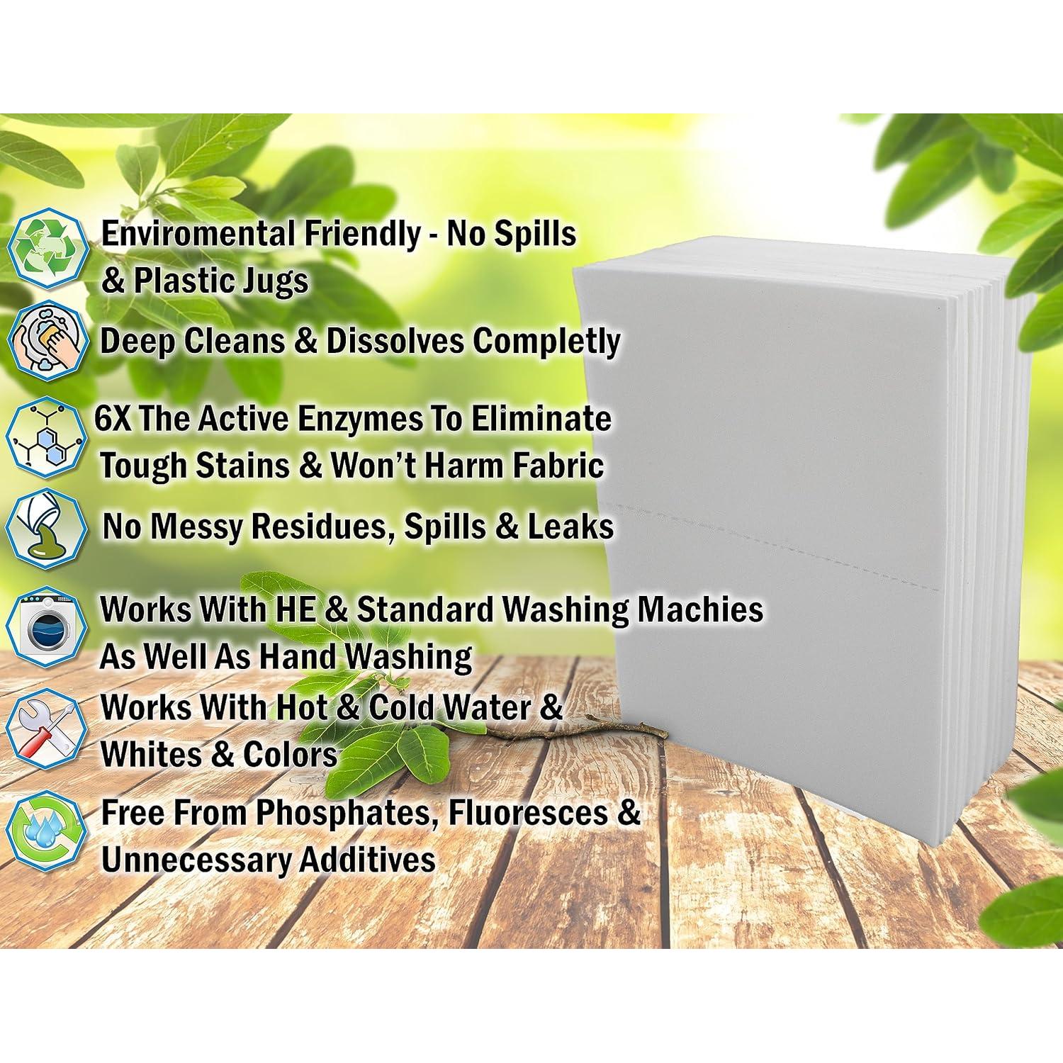 Hojas de Detergente Ecológico 120 Unidades 5 STAR Flor de Coco