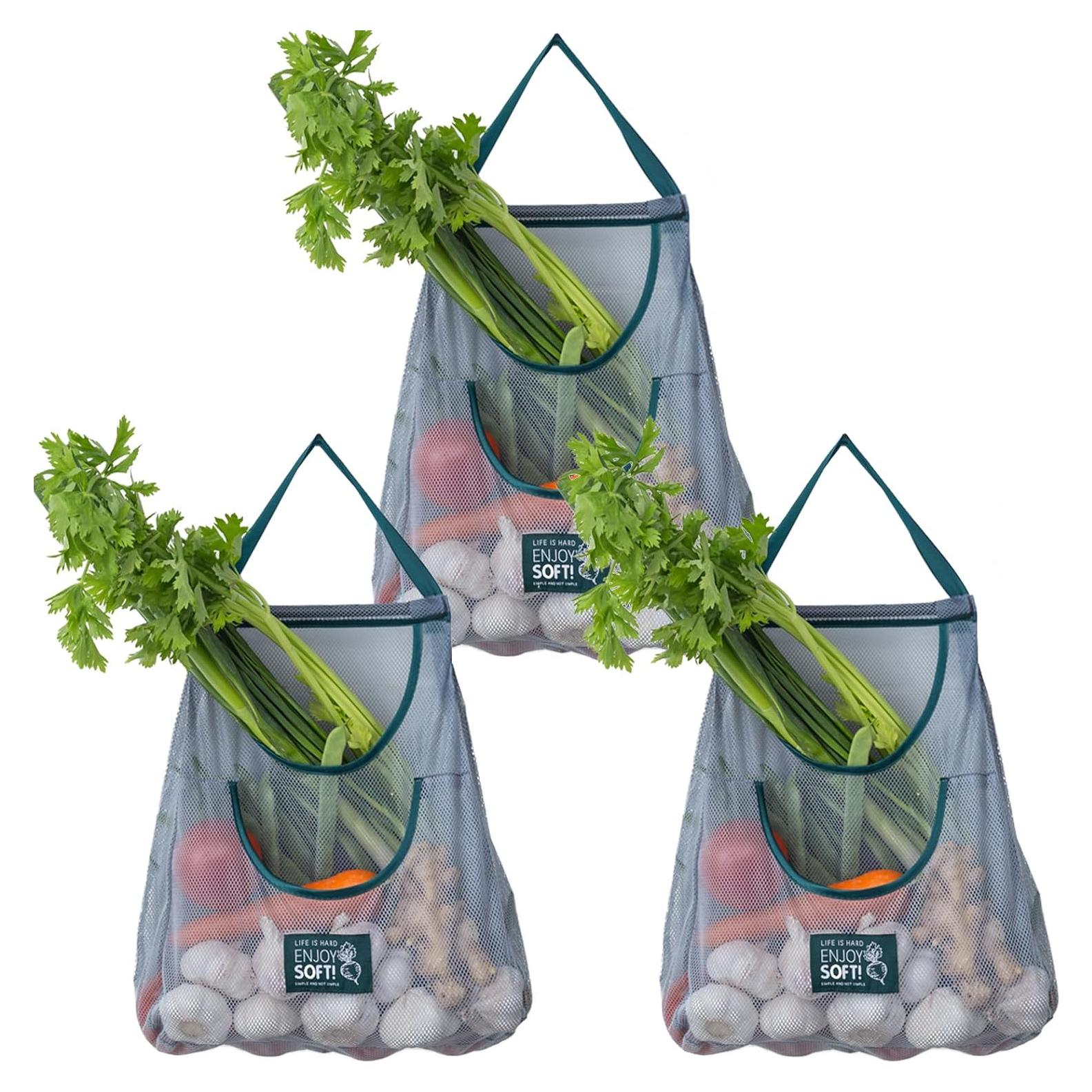 Bolsas de Almacenamiento de Malla Reutilizables Fymlhomi 3 Pzas