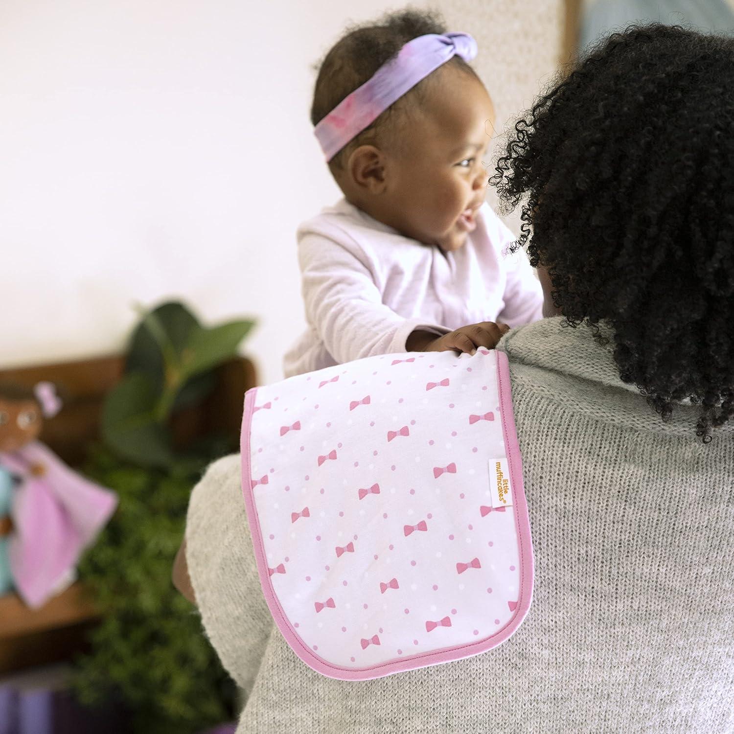 Paquete de 3 Paños para Eructar Little Muffincakes Rosa