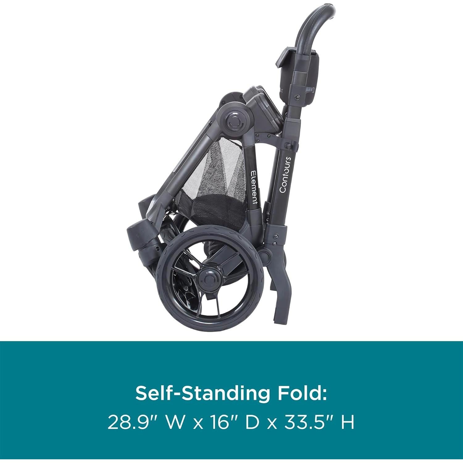 Carrito de bebé Contours Element 2 plazas negro con toldo UPF 50