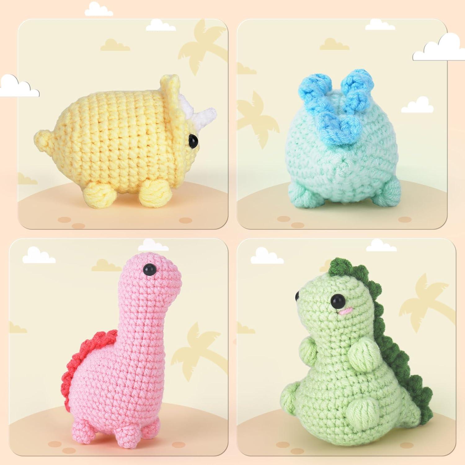Kit de Crochet Dinosaurios Crochetta para Principiantes - 29 Piezas