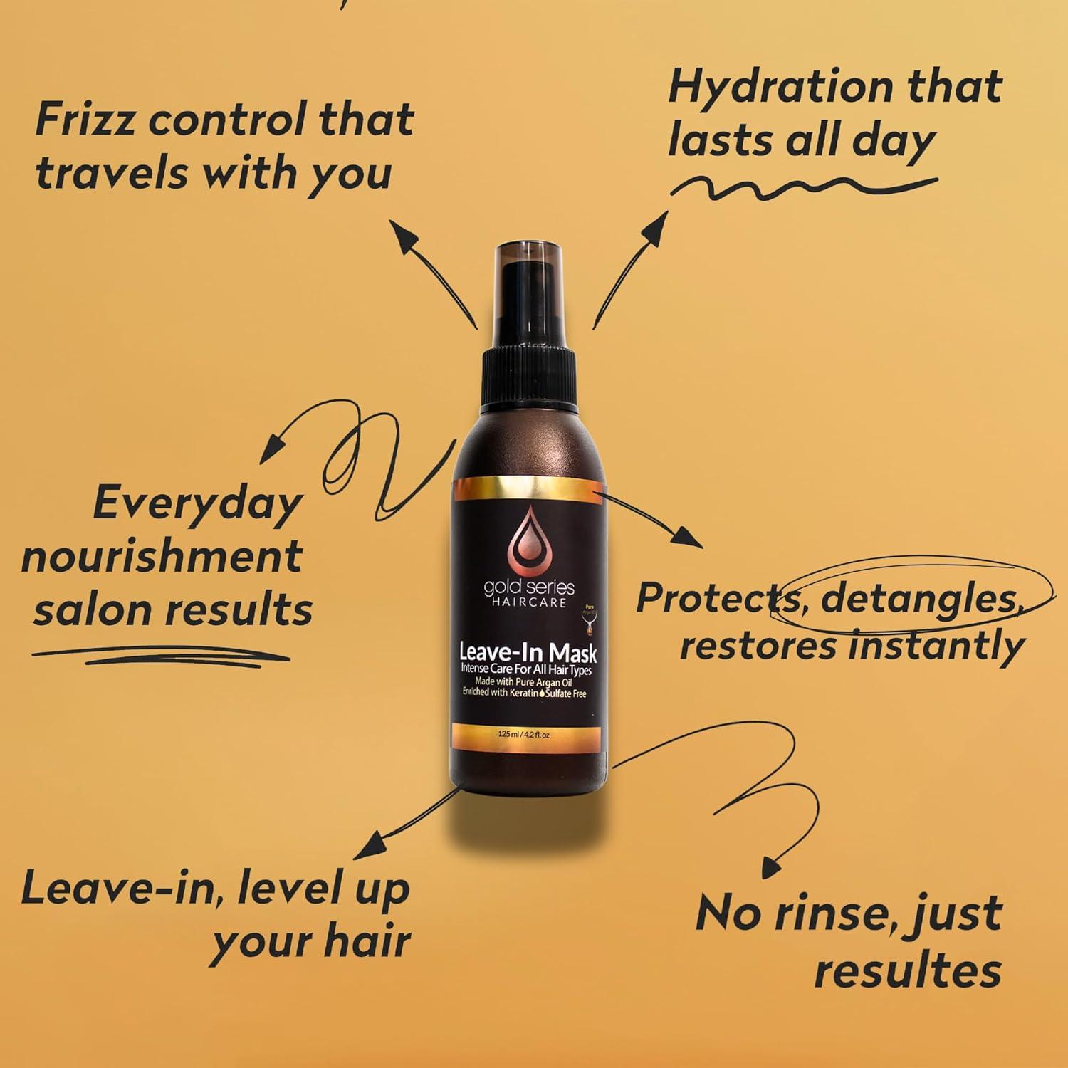 Máscara Capilar Sin Enjuague Moroccan Gold 124 ml - Aceite de Argán