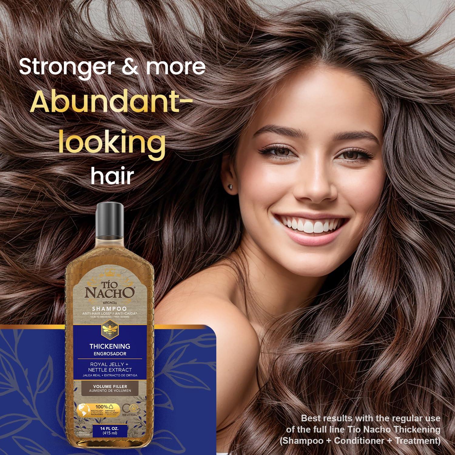 Champú Engrosante Tio Nacho 414 ml - Voluminizador Cabello Fino