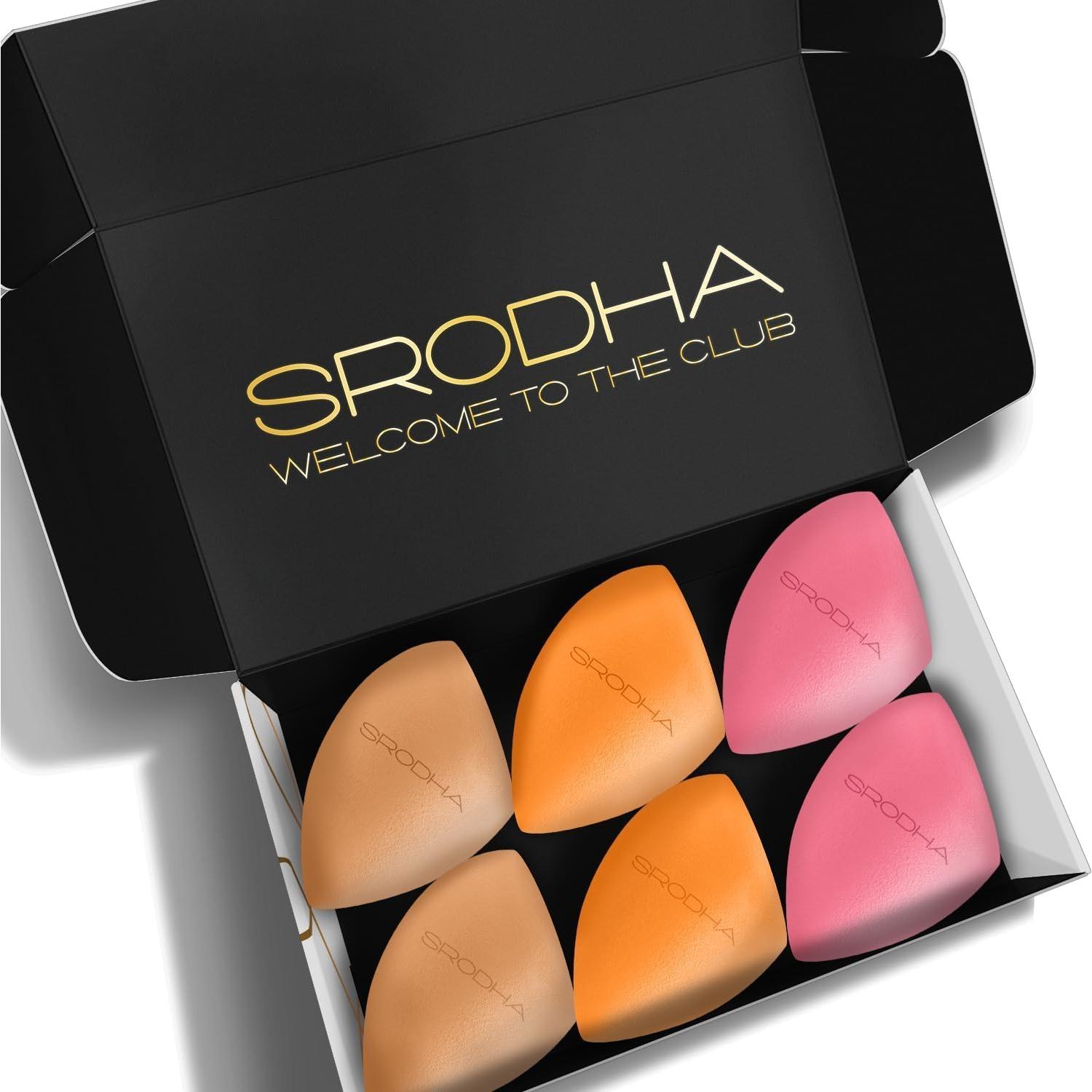 Juego de Esponjas de Maquillaje SRODHA - 6 Piezas Neutro
