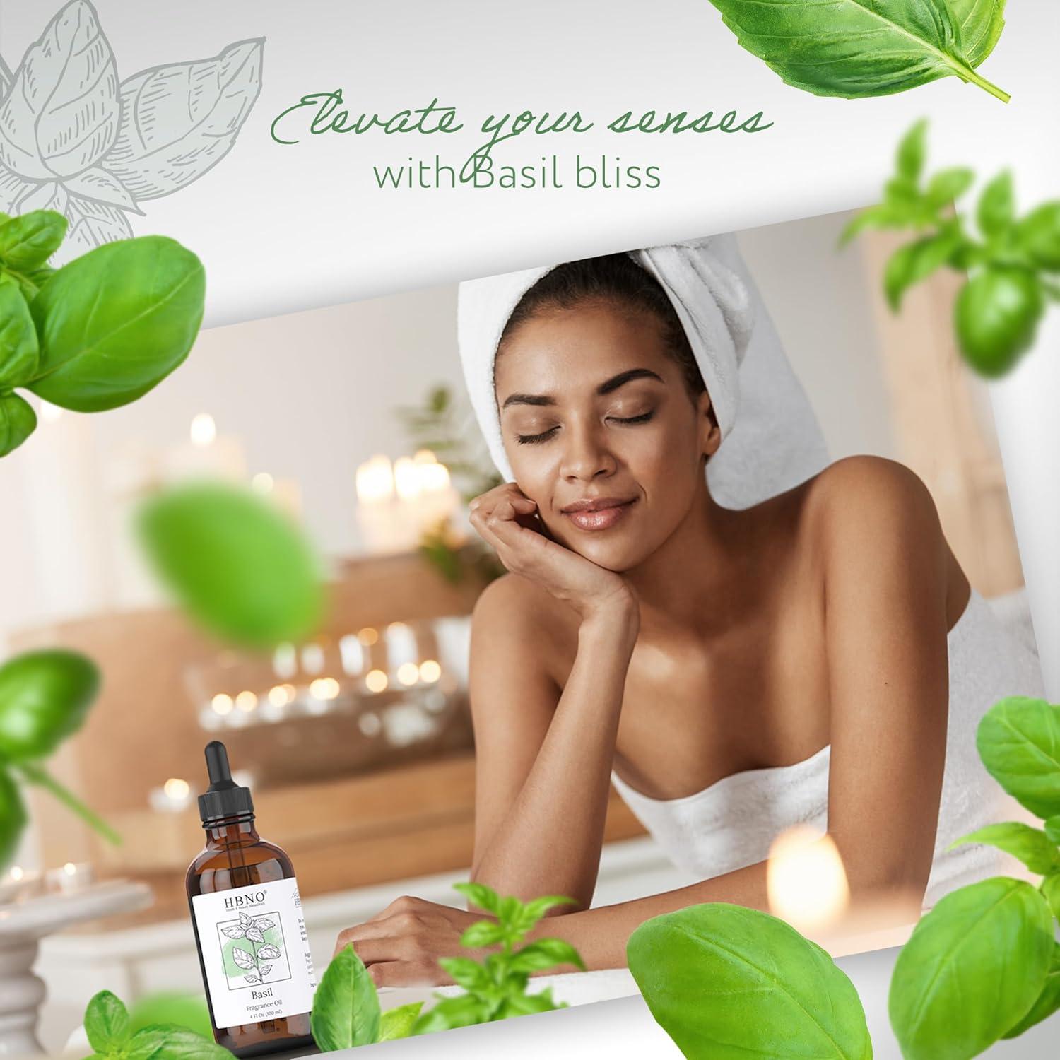 Aceite de Fragancia de Albahaca HBNO 120 ml - Premium para Jabones y Velas