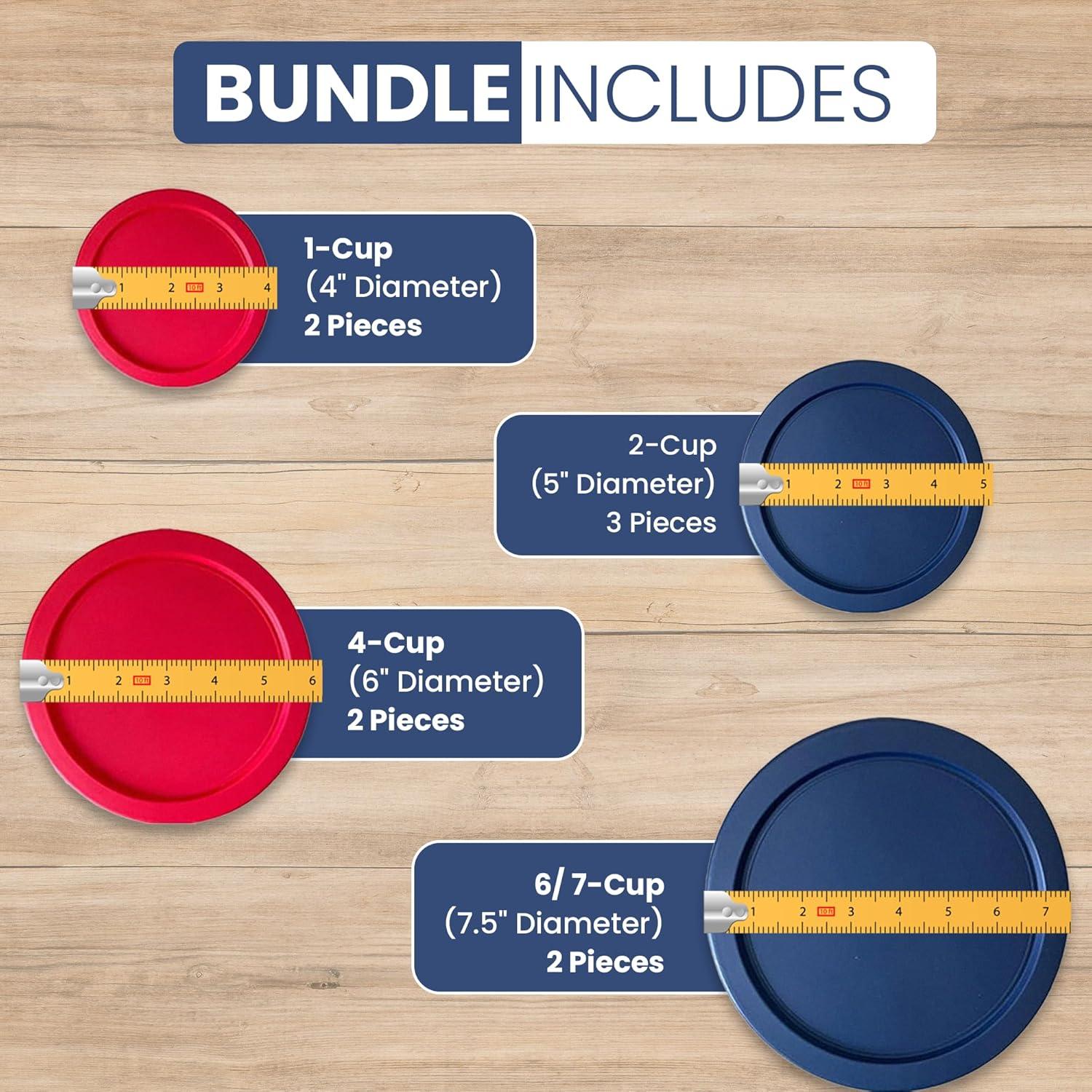 Tapa de Reemplazo MRX para Contenedores Pyrex Redondos 9 Piezas