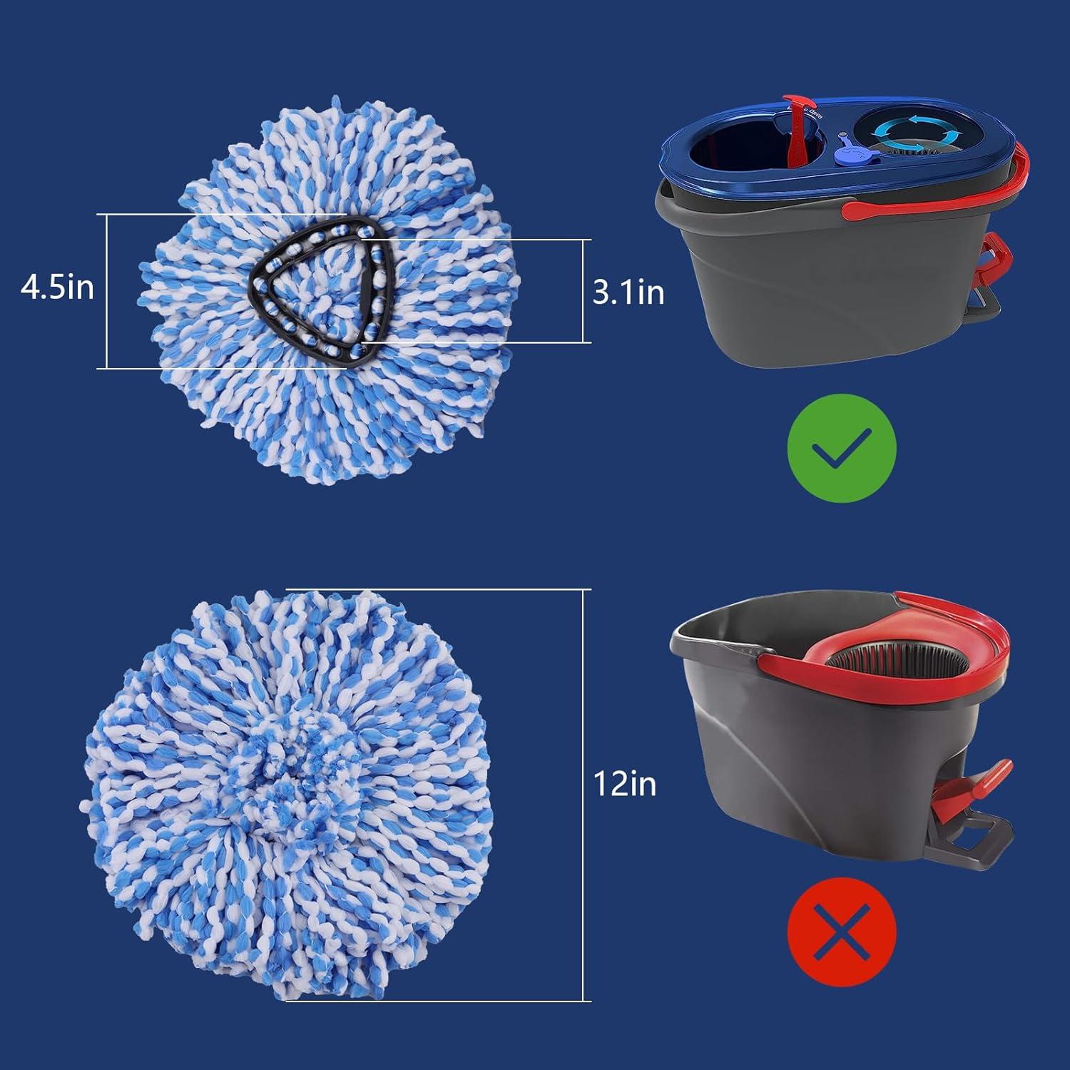 Cabeza de Mop de Microfibra 2 Paquetes Anffeary 30.48 cm