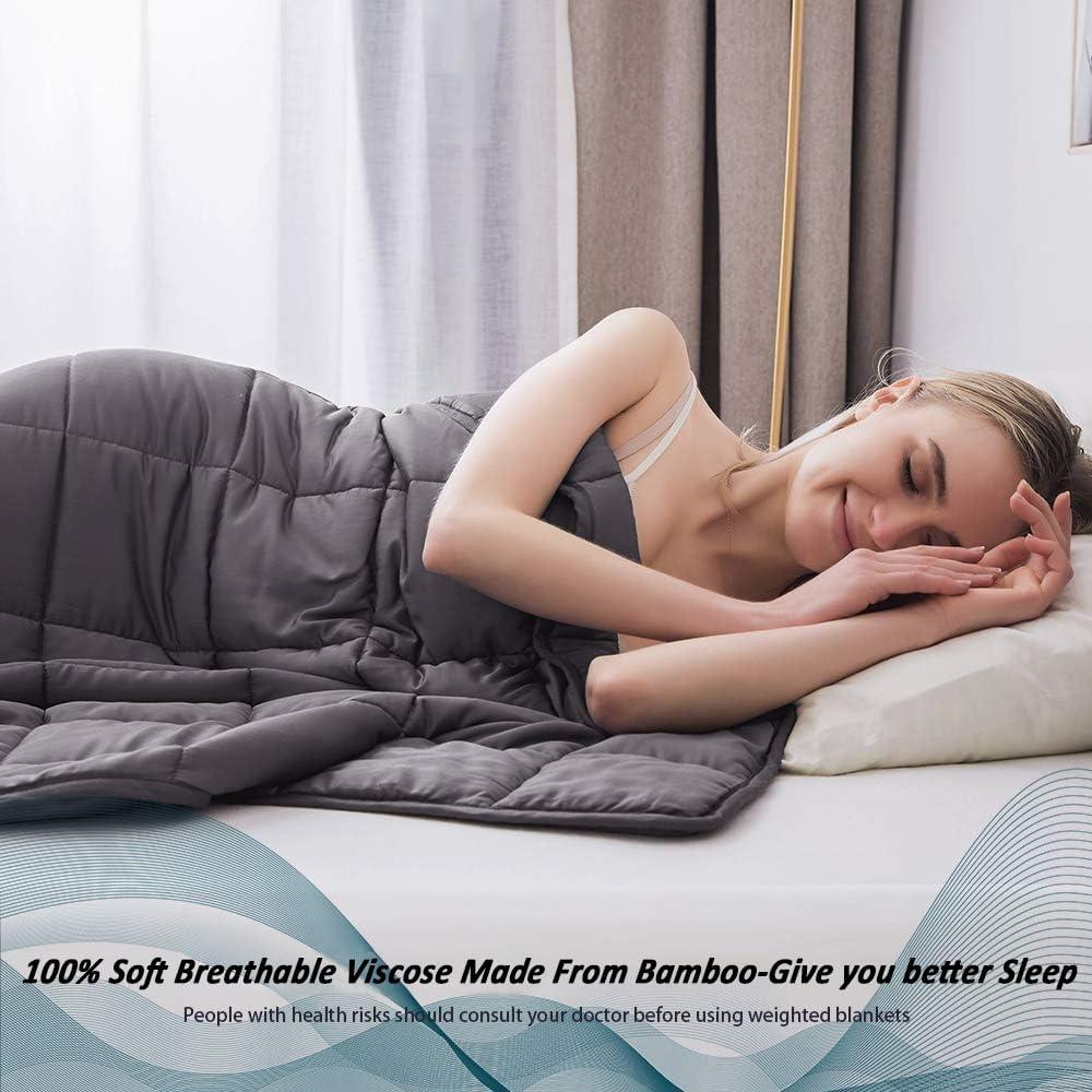 Manta pesada Dornroscn 9.07kg 152.4x203.2cm gris oscuro