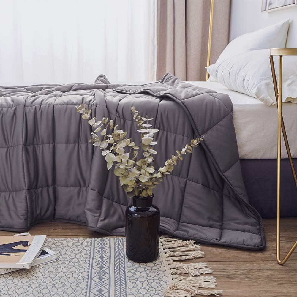 Manta pesada Dornroscn 9.07kg 152.4x203.2cm gris oscuro