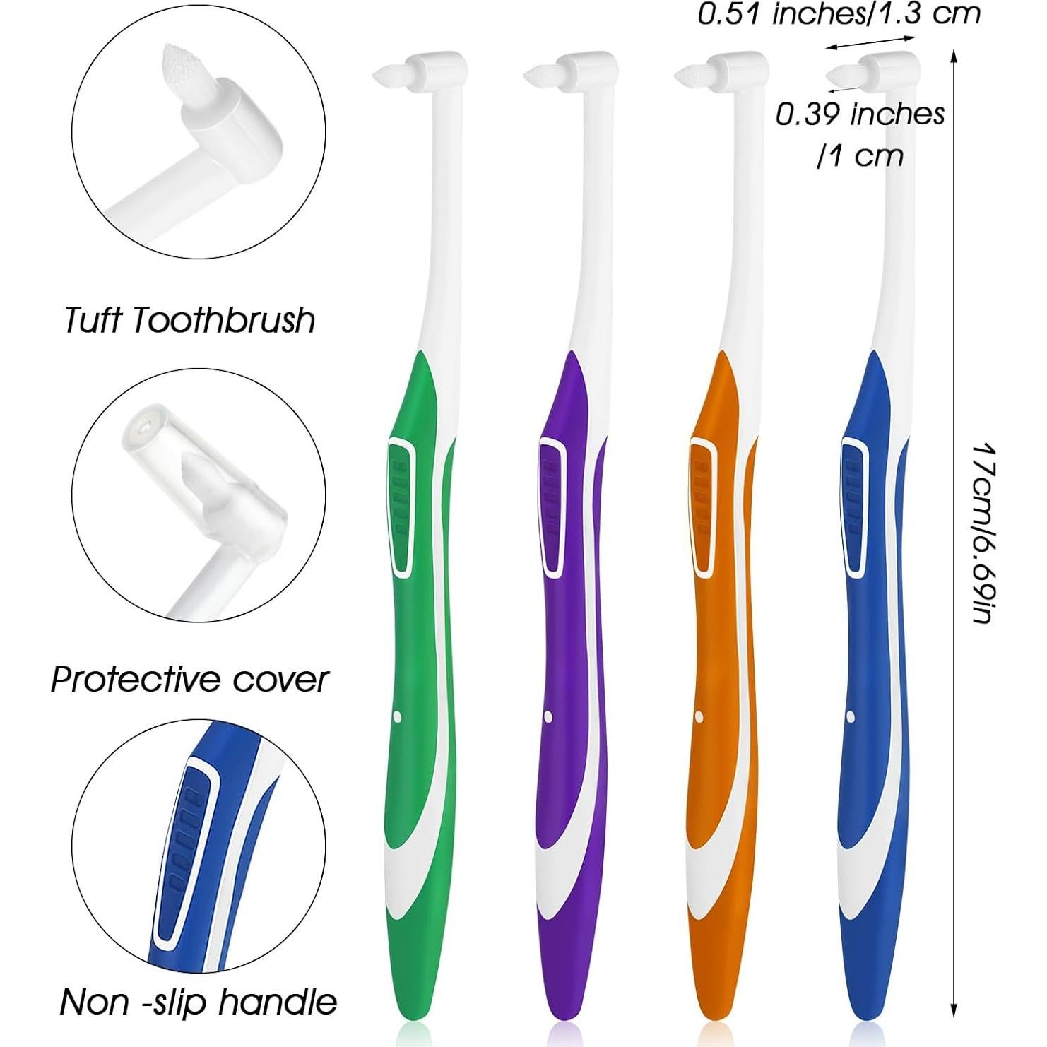 4 Cepillos Interdentales Tufted WLLHYF, Limpieza Detallada
