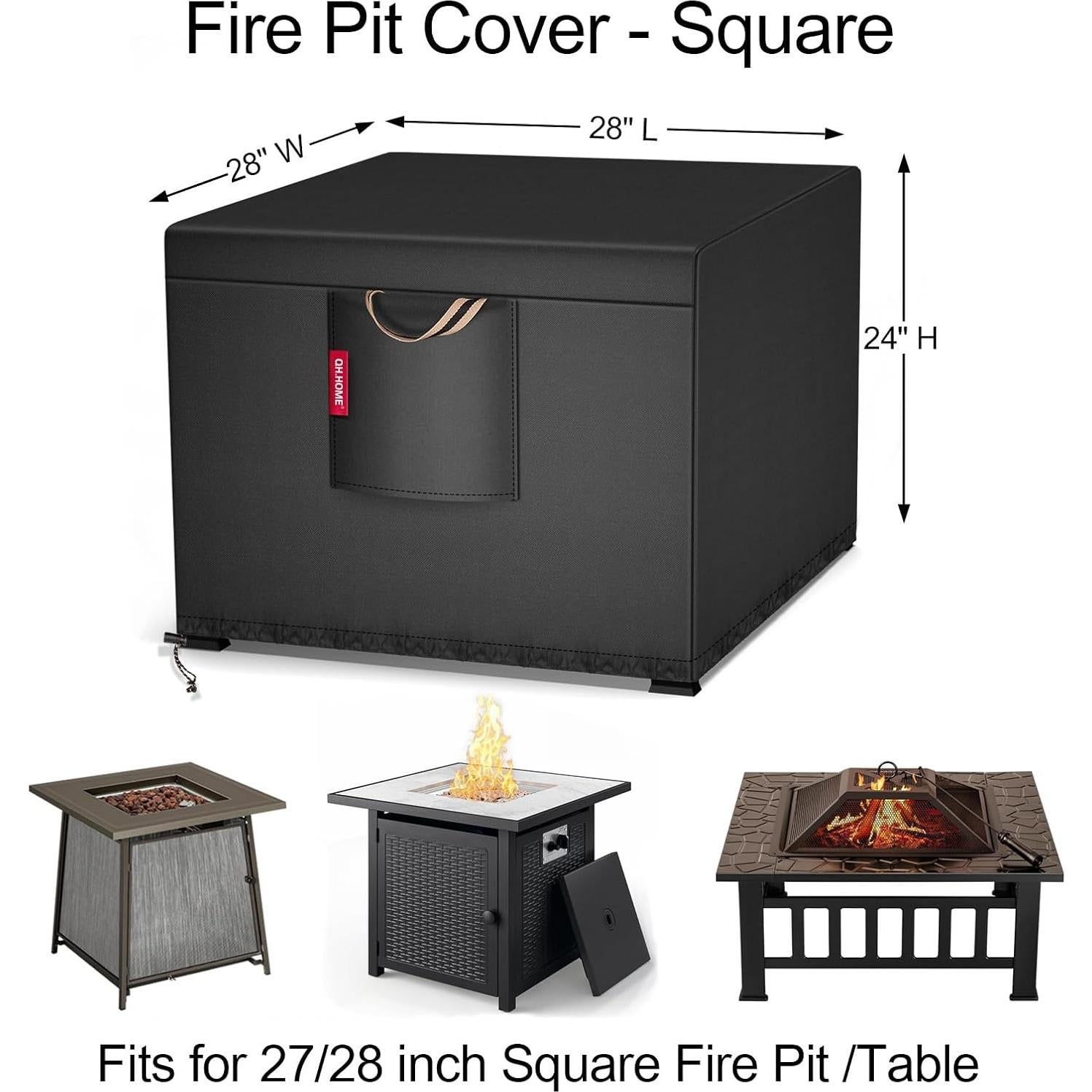 Funda Cuadrada para Fogata QH.HOME 71x71 cm Impermeable