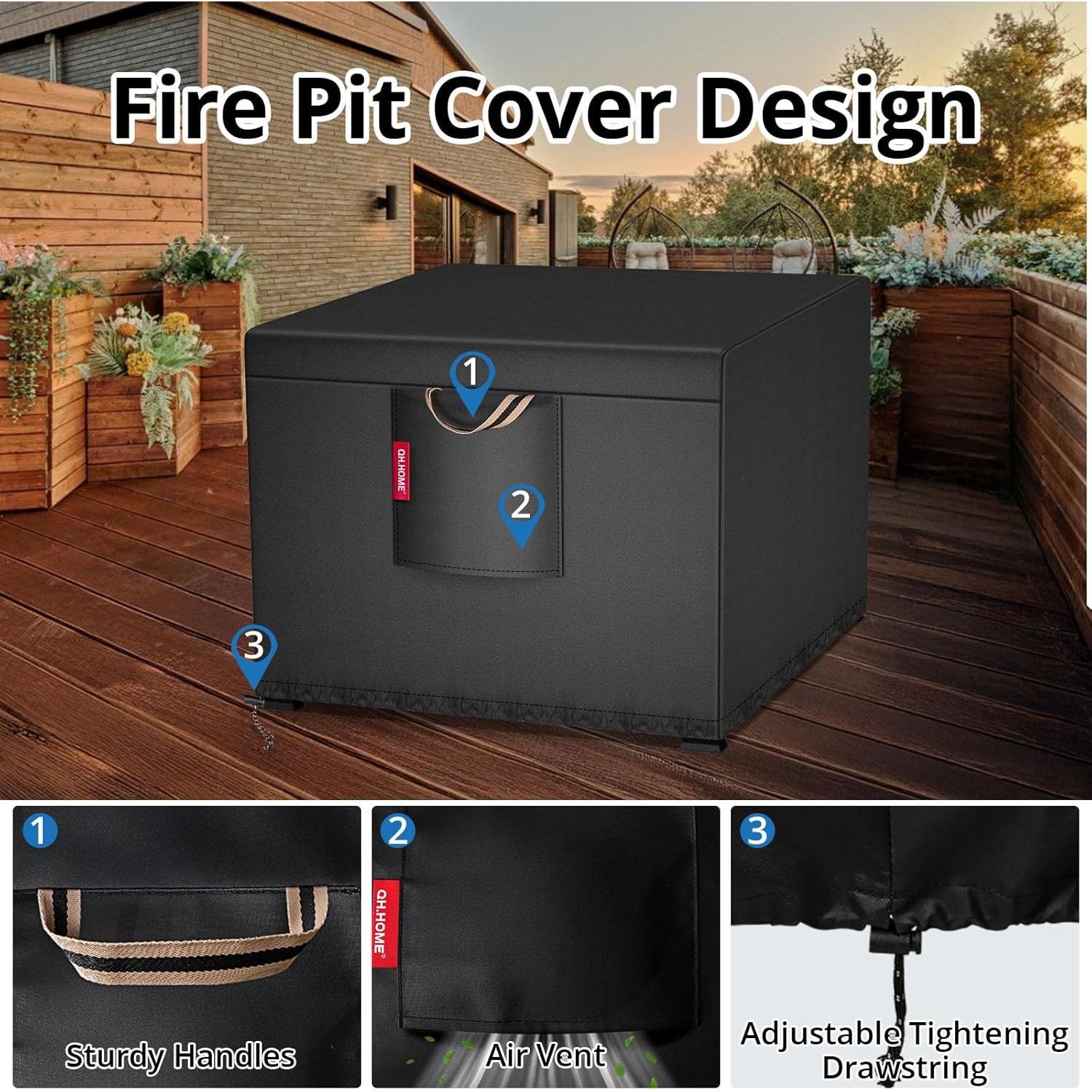 Funda Cuadrada para Fogata QH.HOME 71x71 cm Impermeable