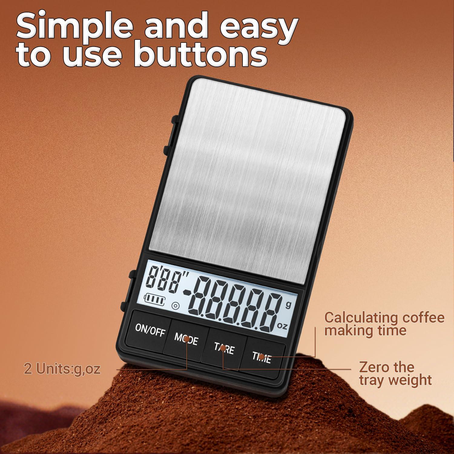 Báscula Digital de Café UNIWEIGH UW1-1000-BK 1000g x 0.1g