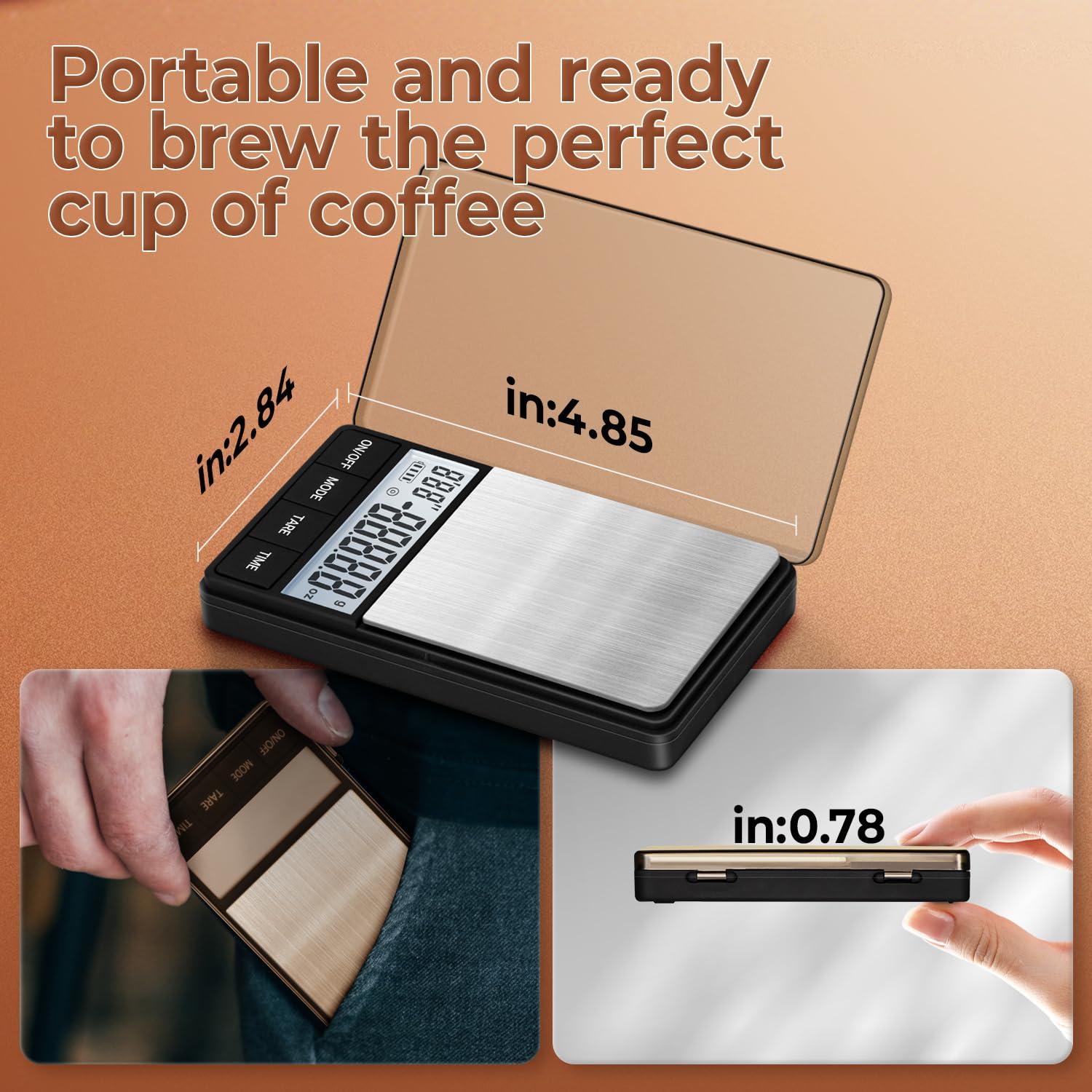 Báscula Digital de Café UNIWEIGH UW1-1000-BK 1000g x 0.1g