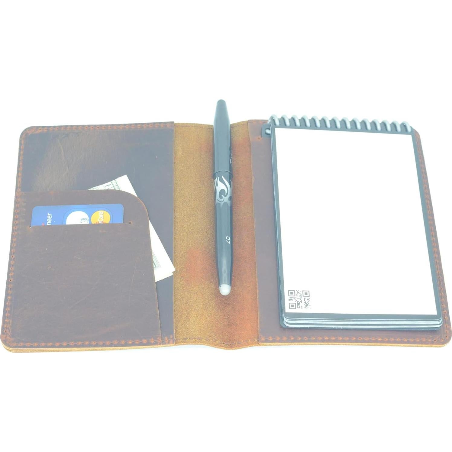 Cubierta de Cuero Genuino YIYUS para Cuadernos A7 Marrón