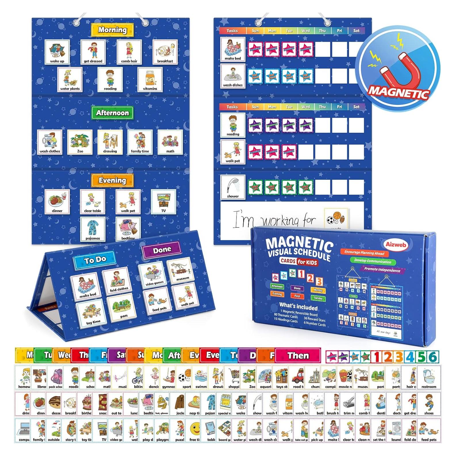 Tablero Magnético Visual Aizweb para Niños - 137 Piezas