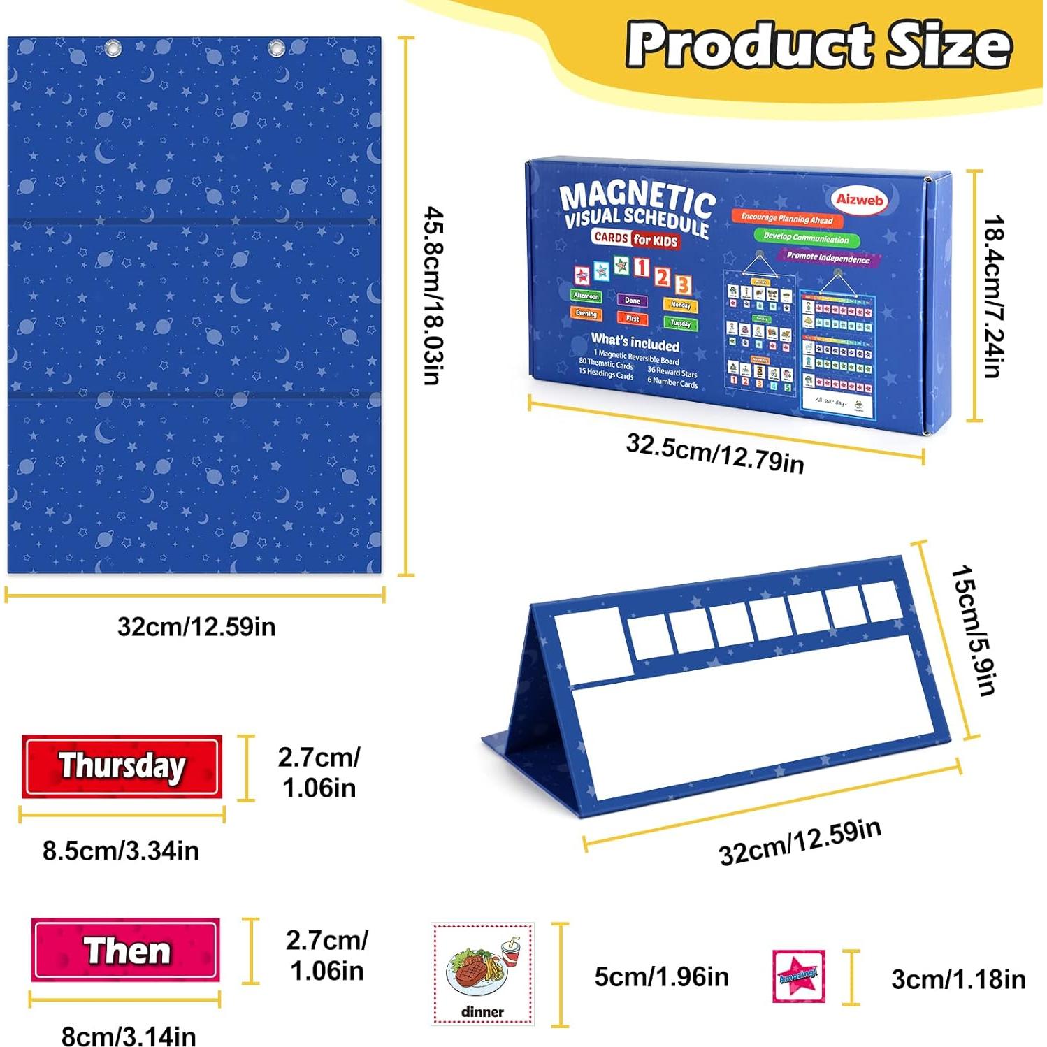 Tablero Magnético Visual Aizweb para Niños - 137 Piezas