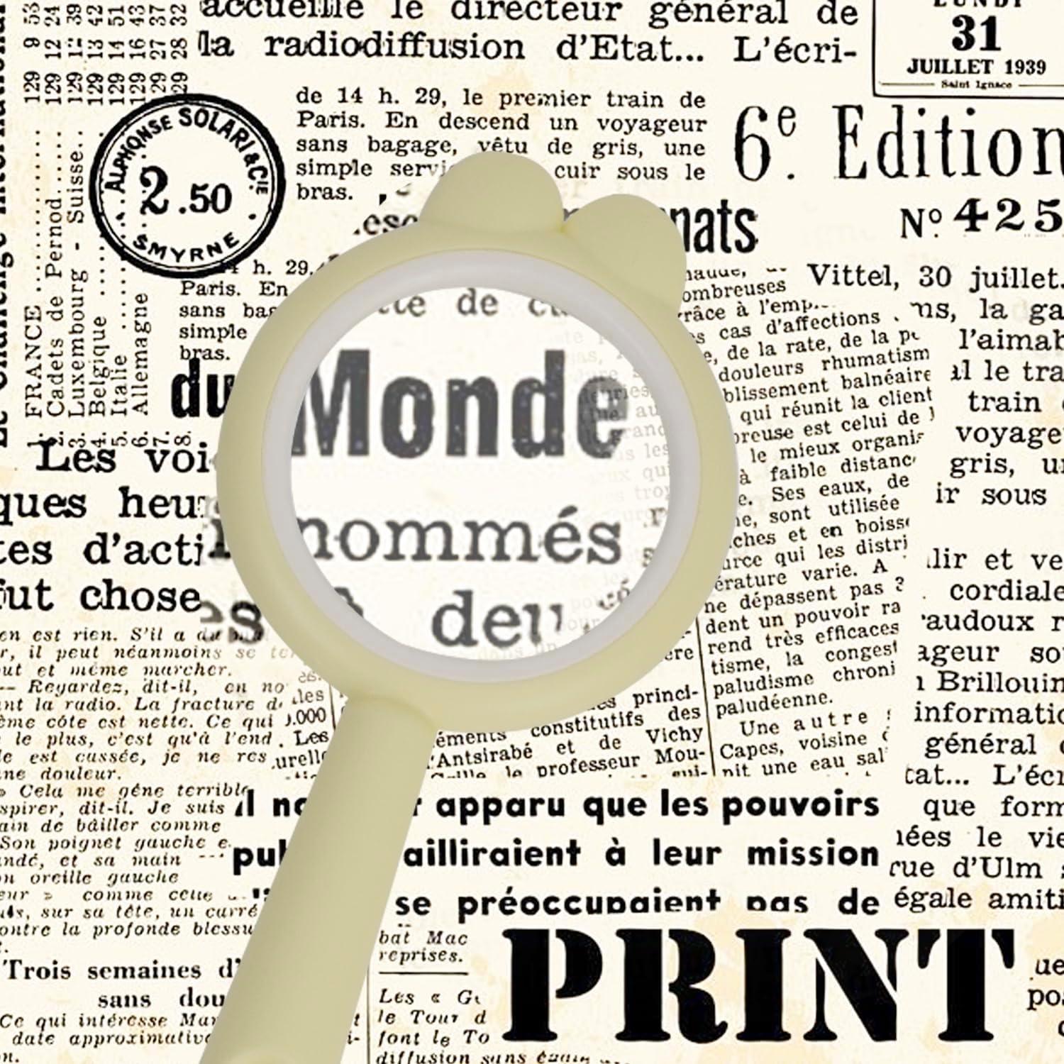 Lupa de Mano IRCHLYN 4x Aumento Acrílico 16 cm - 3 Piezas