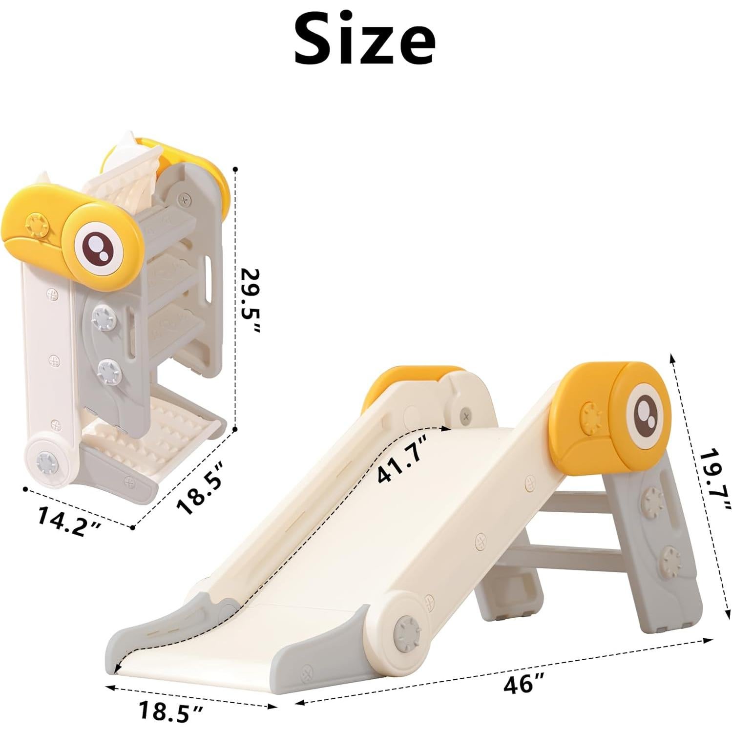 Tobogán Plegable para Niños HRTT Gris 5.79 kg 75 cm