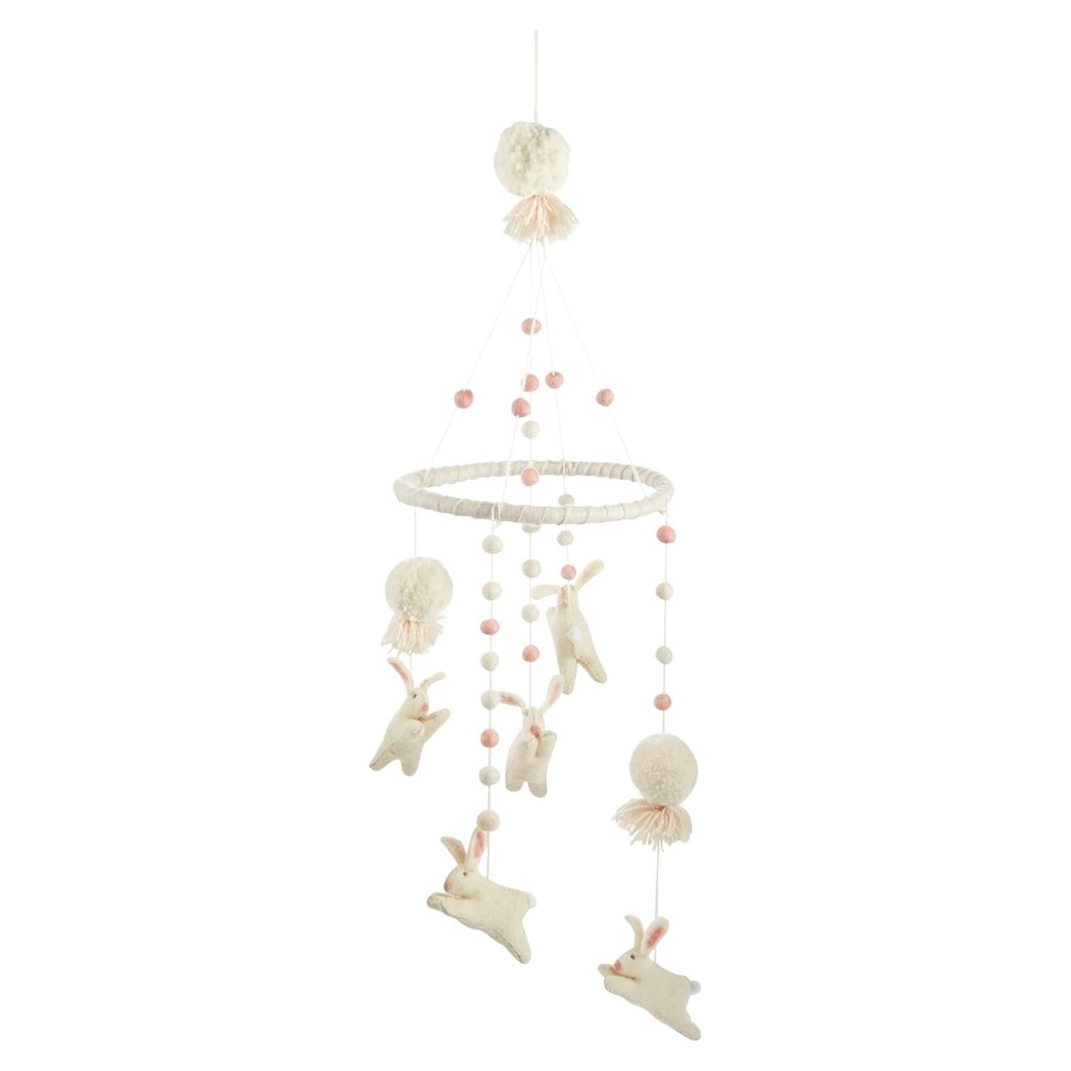 Móvil de Cuna Conejo Mud Pie 81 cm Hecho a Mano