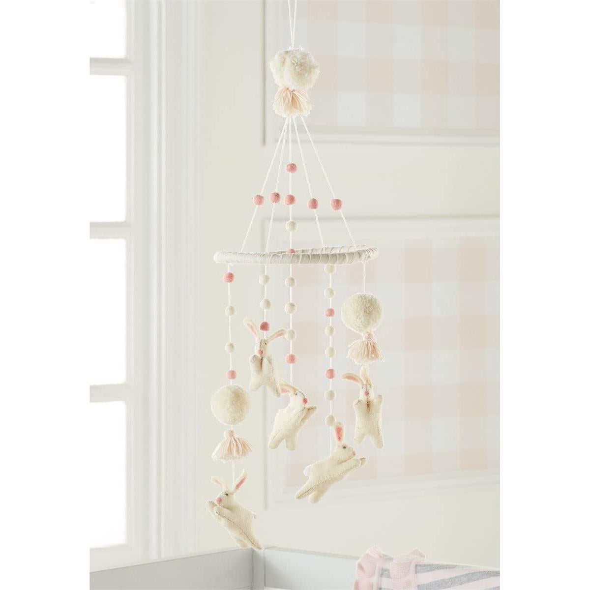 Móvil de Cuna Conejo Mud Pie 81 cm Hecho a Mano