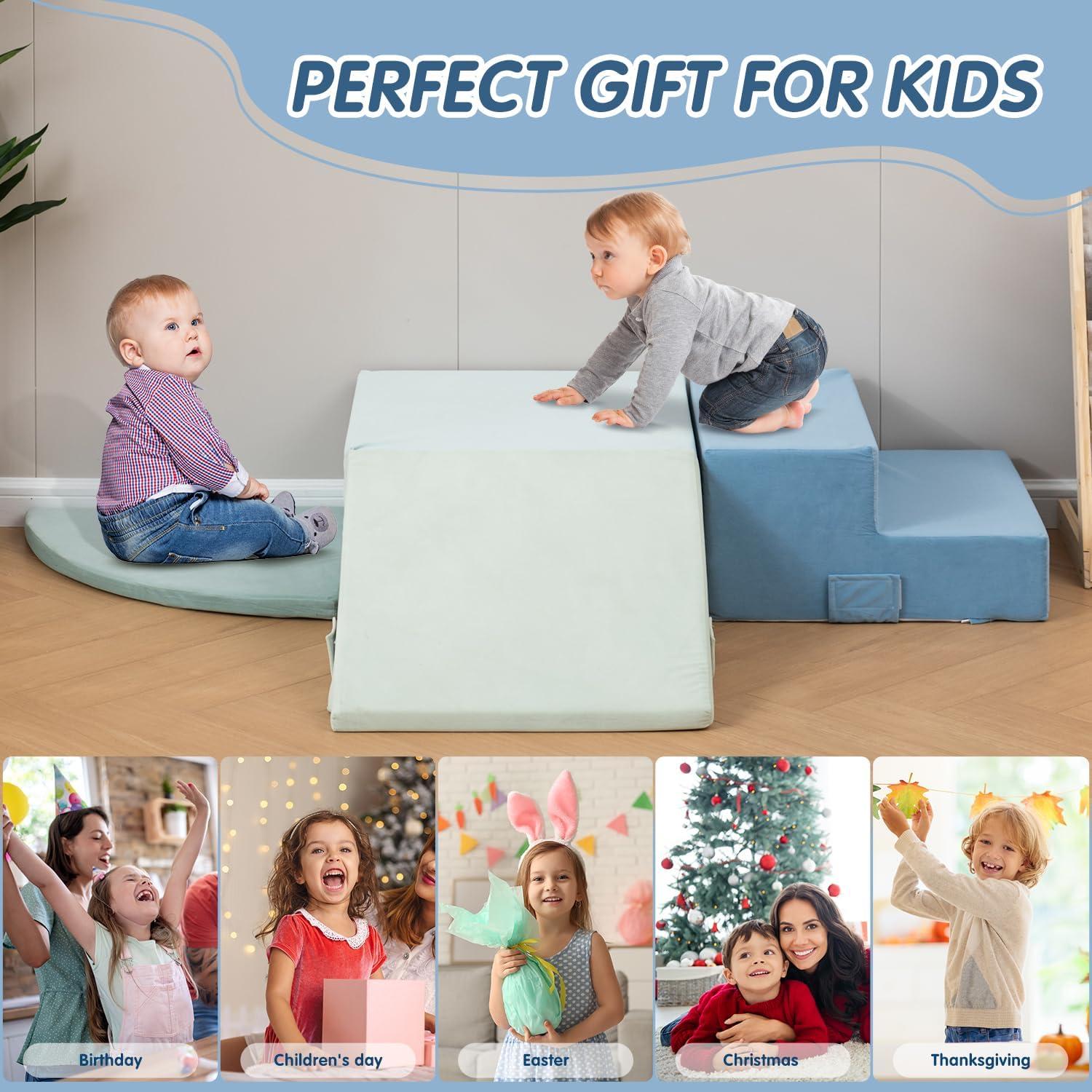 Bloques de Escalada para Niños CAPAKIDOO 4 Pcs Espuma Segura